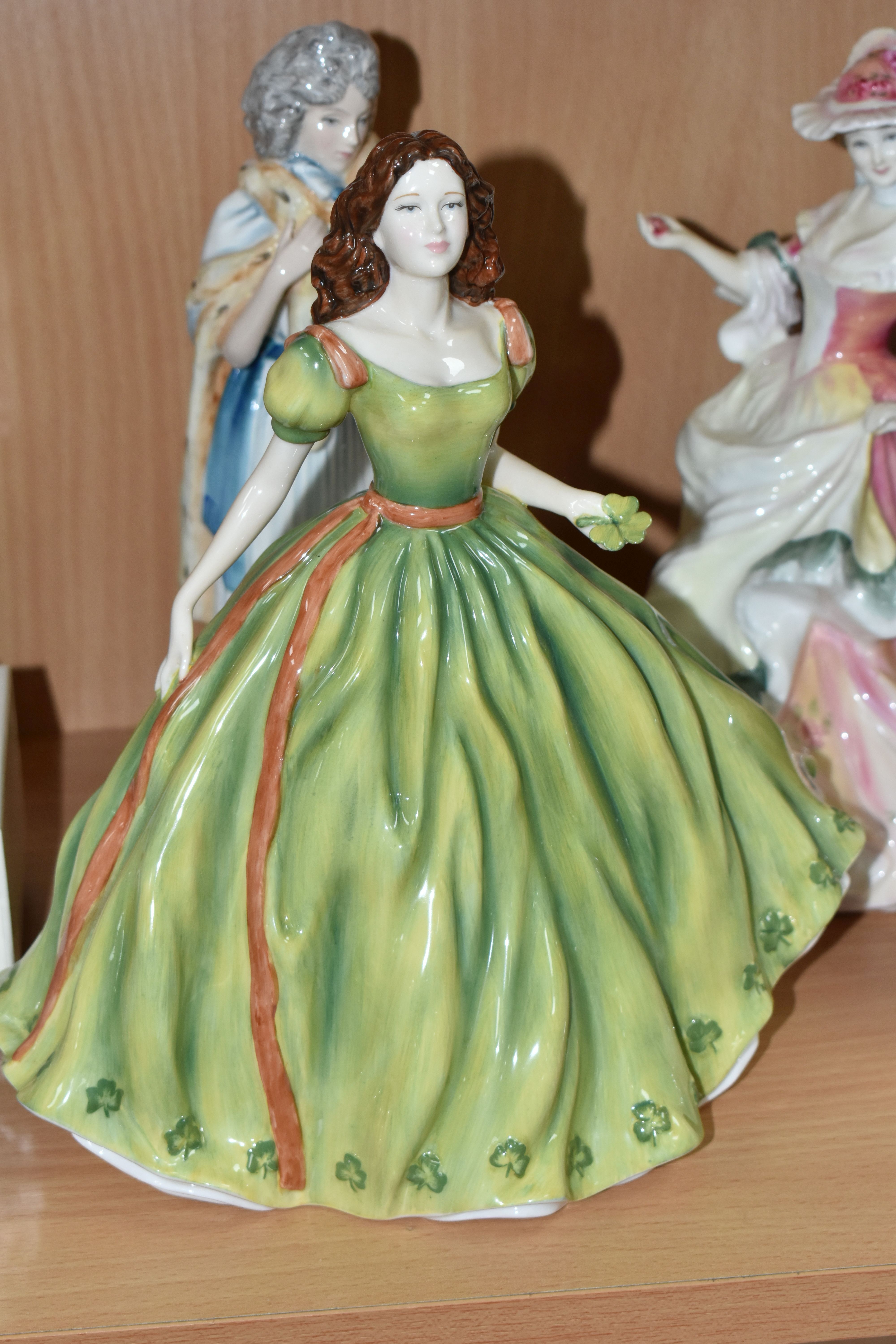 FIVE ROYAL DOULTON FIGURINES, comprising a boxed 'Flowers Of Love' Camellias HN3701 and Rose HN3709, - Image 2 of 7