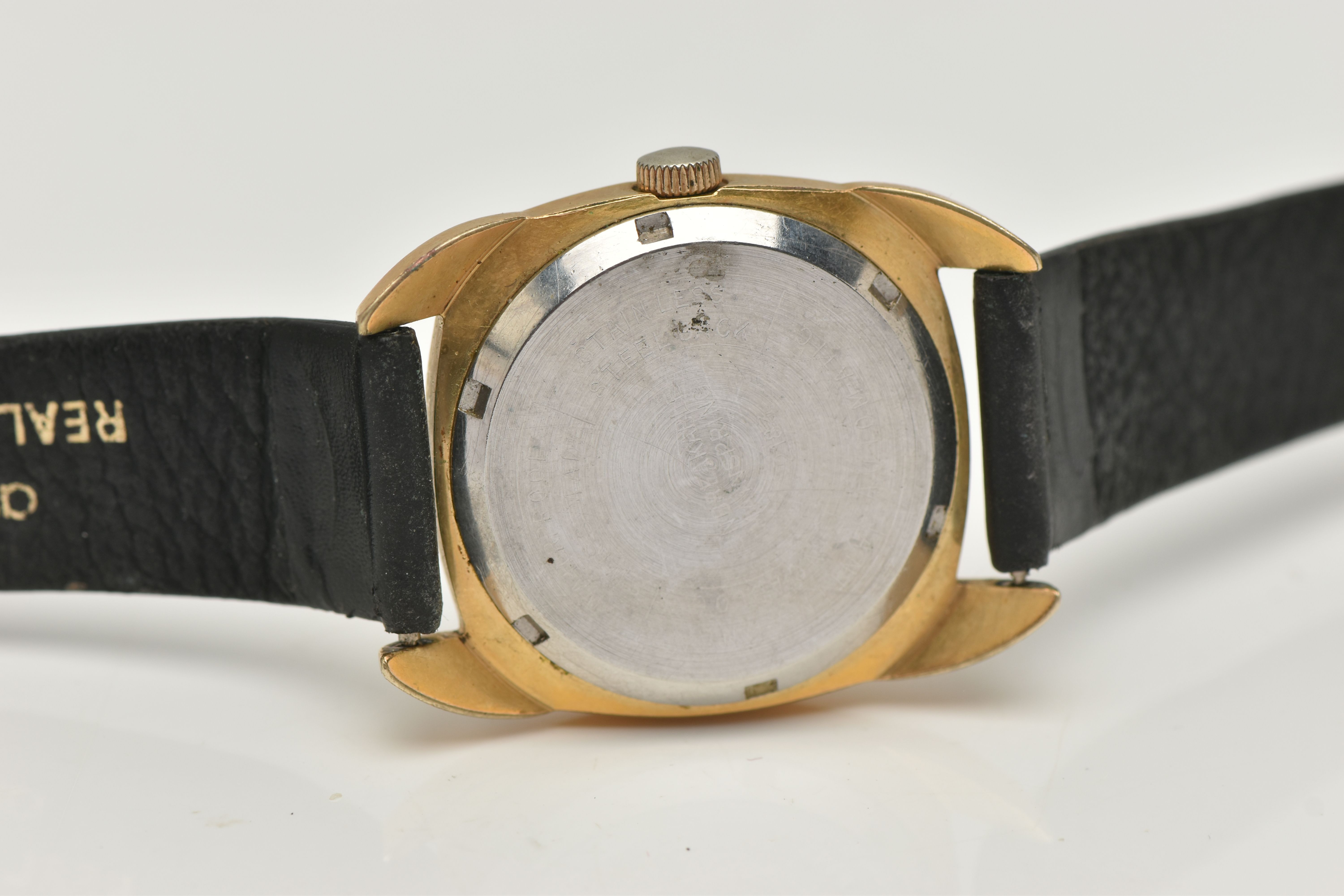 A GENTS 'SELLITA DE LUXE' WRISTWATCH, automatic movement, round silvered dial signed 'Sellita De - Image 5 of 6