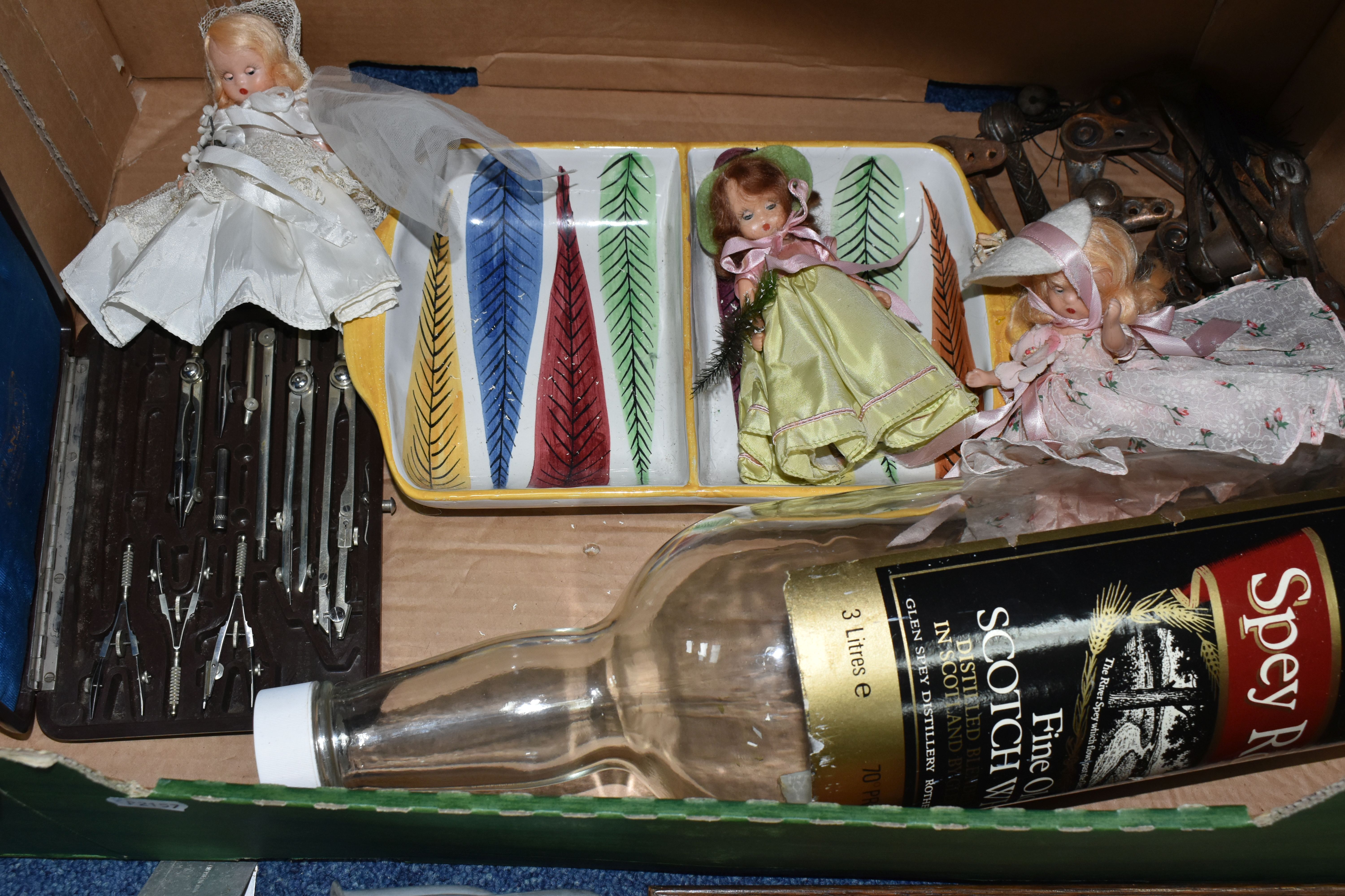 TWO BOXES AND LOOSE DOLLS, BOOKS AND SUNDRY ITEMS, to include a boxed mid twentieth century Nancy - Image 4 of 9