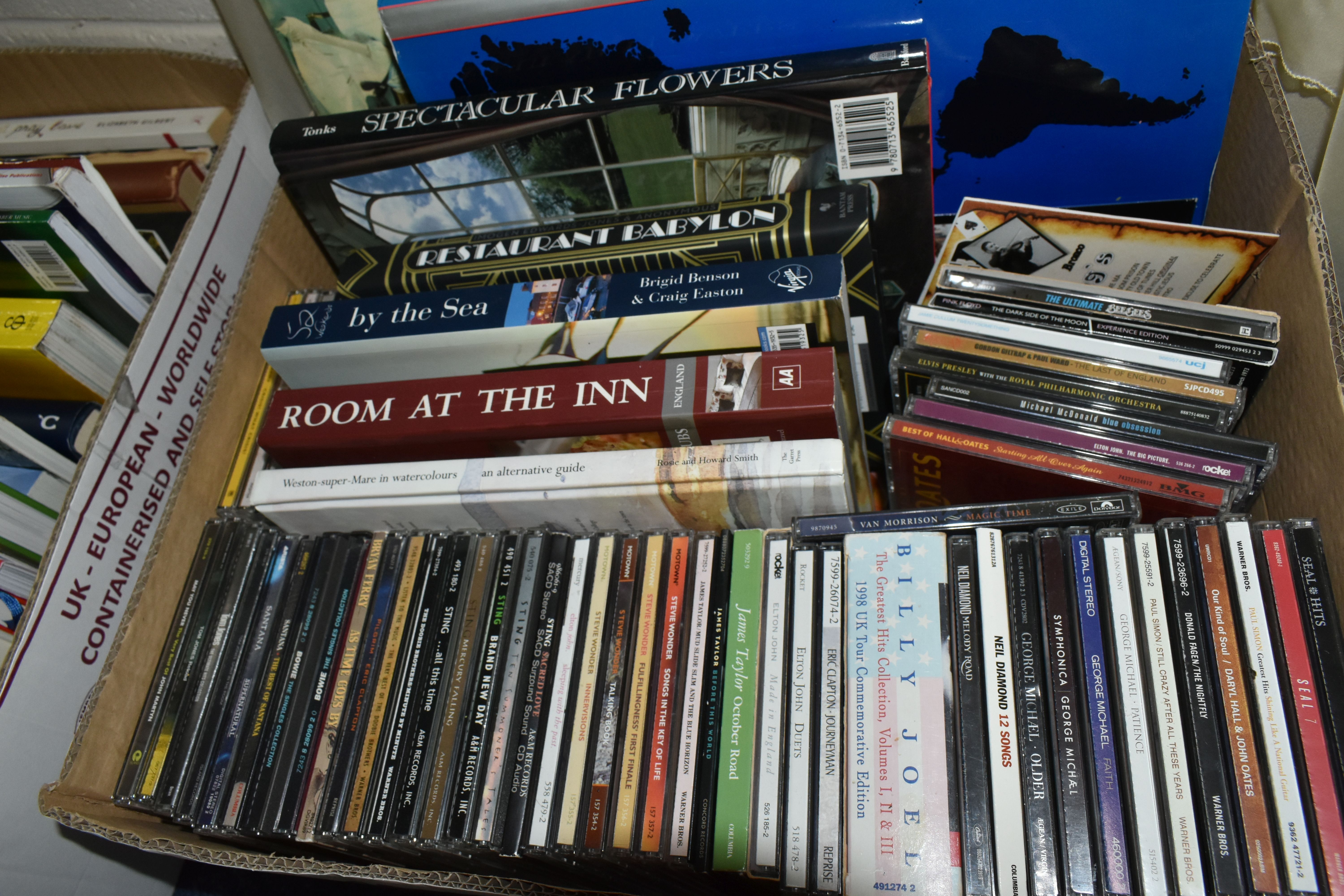 FOUR BOXES OF BOOKS, CDS, and LPs, the sixty five books to include a variety of cookbooks, classics, - Image 7 of 7