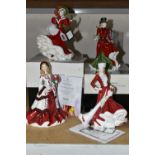 FOUR ROYAL DOULTON CHRISTMAS DAY FIGURINES, comprising 2005 HN4723 with certificate and box, 2006