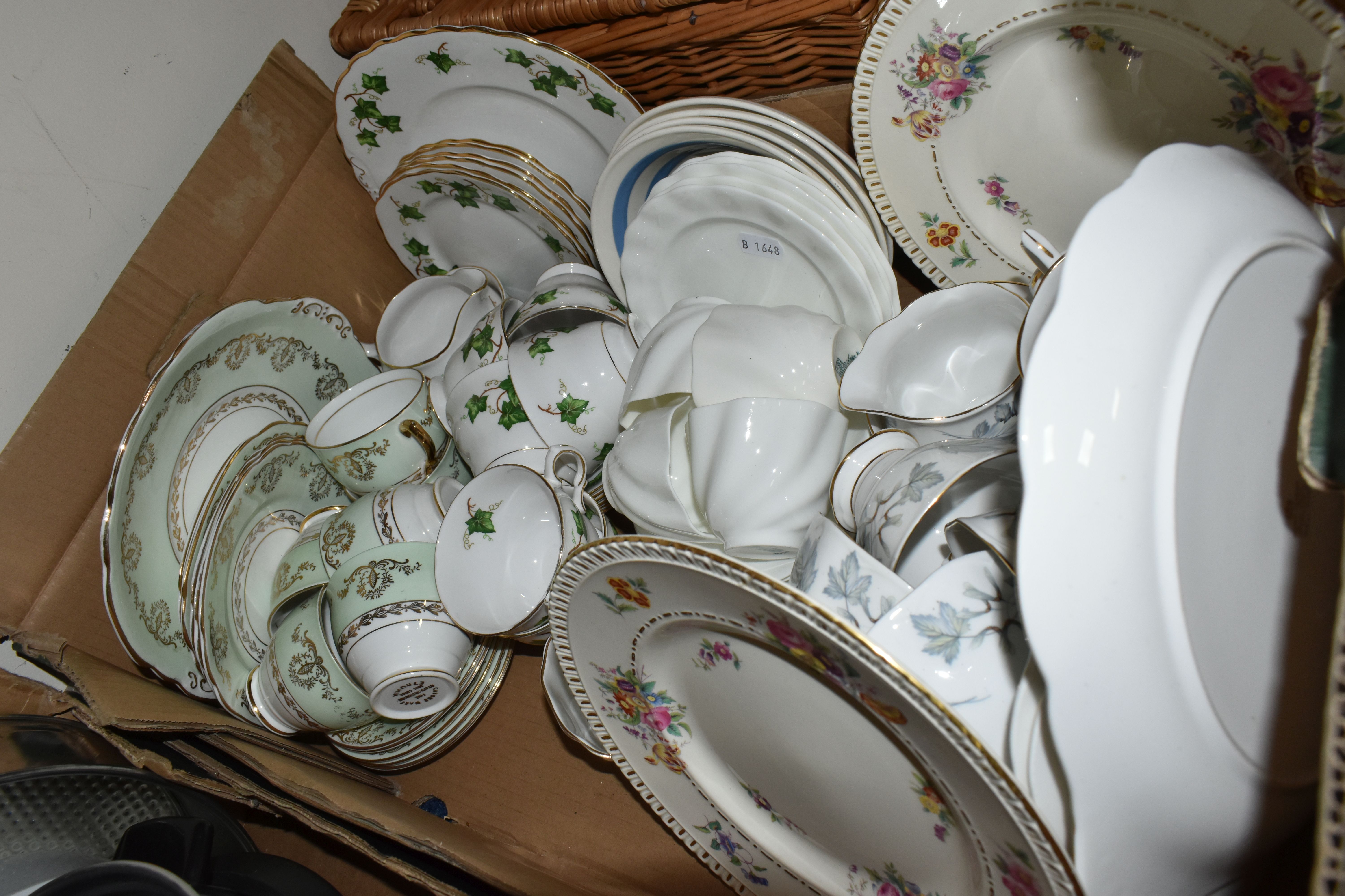THREE BOXES AND LOOSE CERAMICS AND KITCHENWARE, to include a Henry Alcock & Co. Victorian wash bowl, - Image 4 of 6