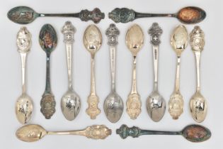 A SET OF THIRTEEN COLLECTORS 'ROLEX' TEASPOONS, SIGNED, four with Rolex emblem, over the word '