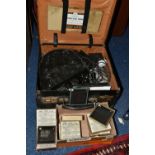 A JOHNSON MODEL 12 OPTISCOPE AND EIGHT BOXES OF LANTERN PLATES, includes the optiscope in original