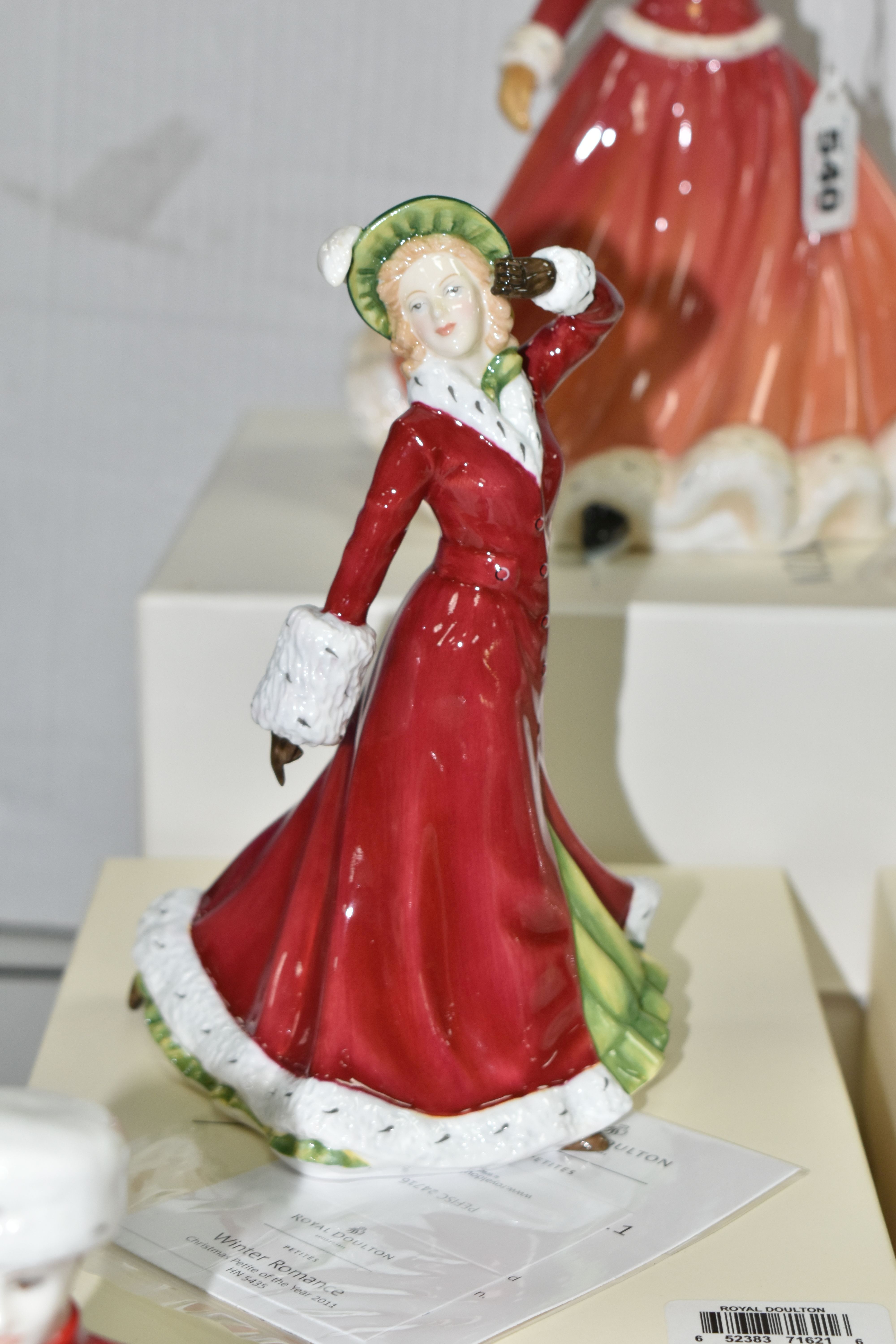 SIX ROYAL DOULTON CHRISTMAS THEMED FIGURINES, comprising Winters Walk HN4689 with certificate, A - Image 3 of 7