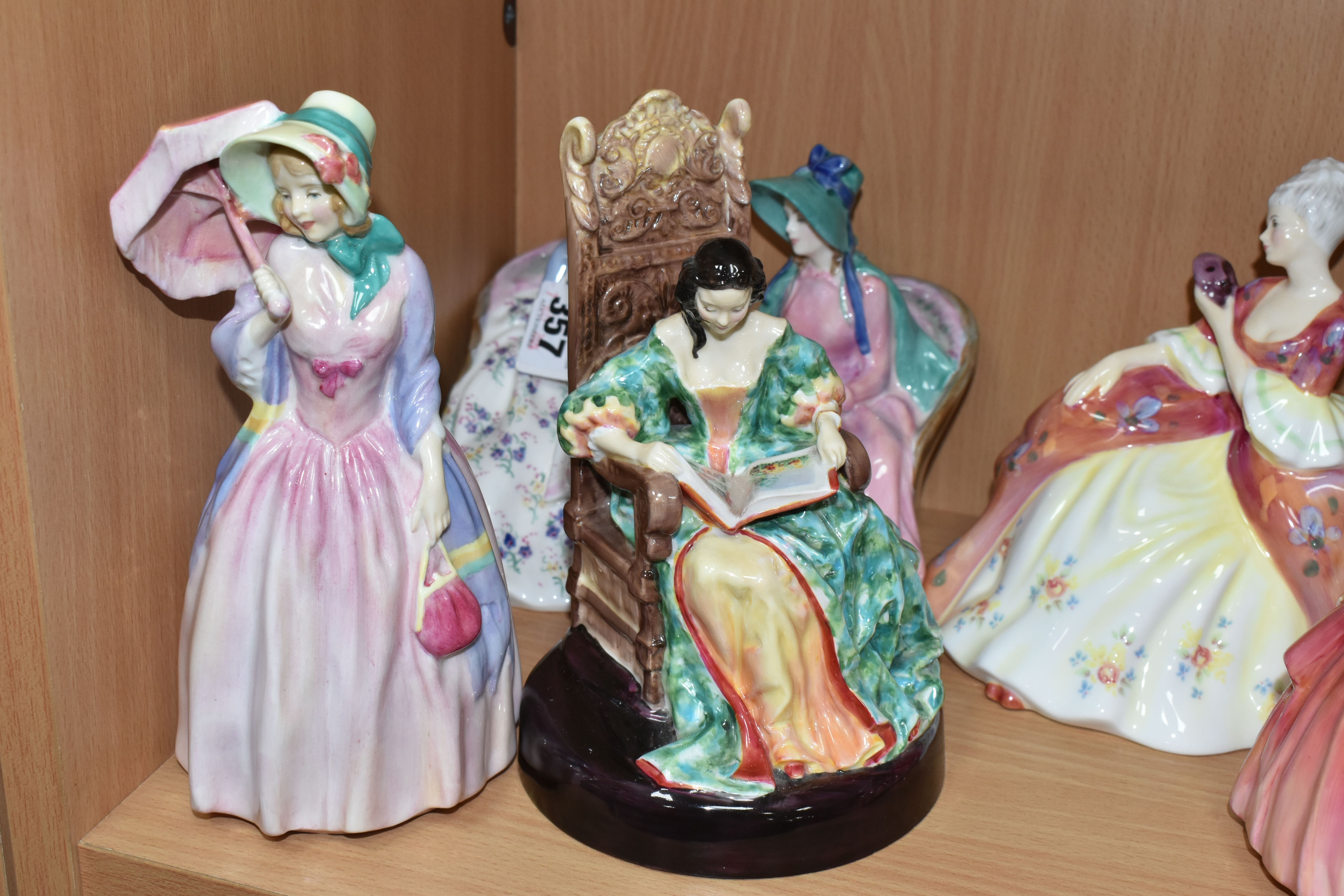 A GROUP OF ROYAL DOULTON FIGURES, comprising 'The Leisure Hour' HN2055, 'Genevieve' HN1962, 'The - Image 4 of 5