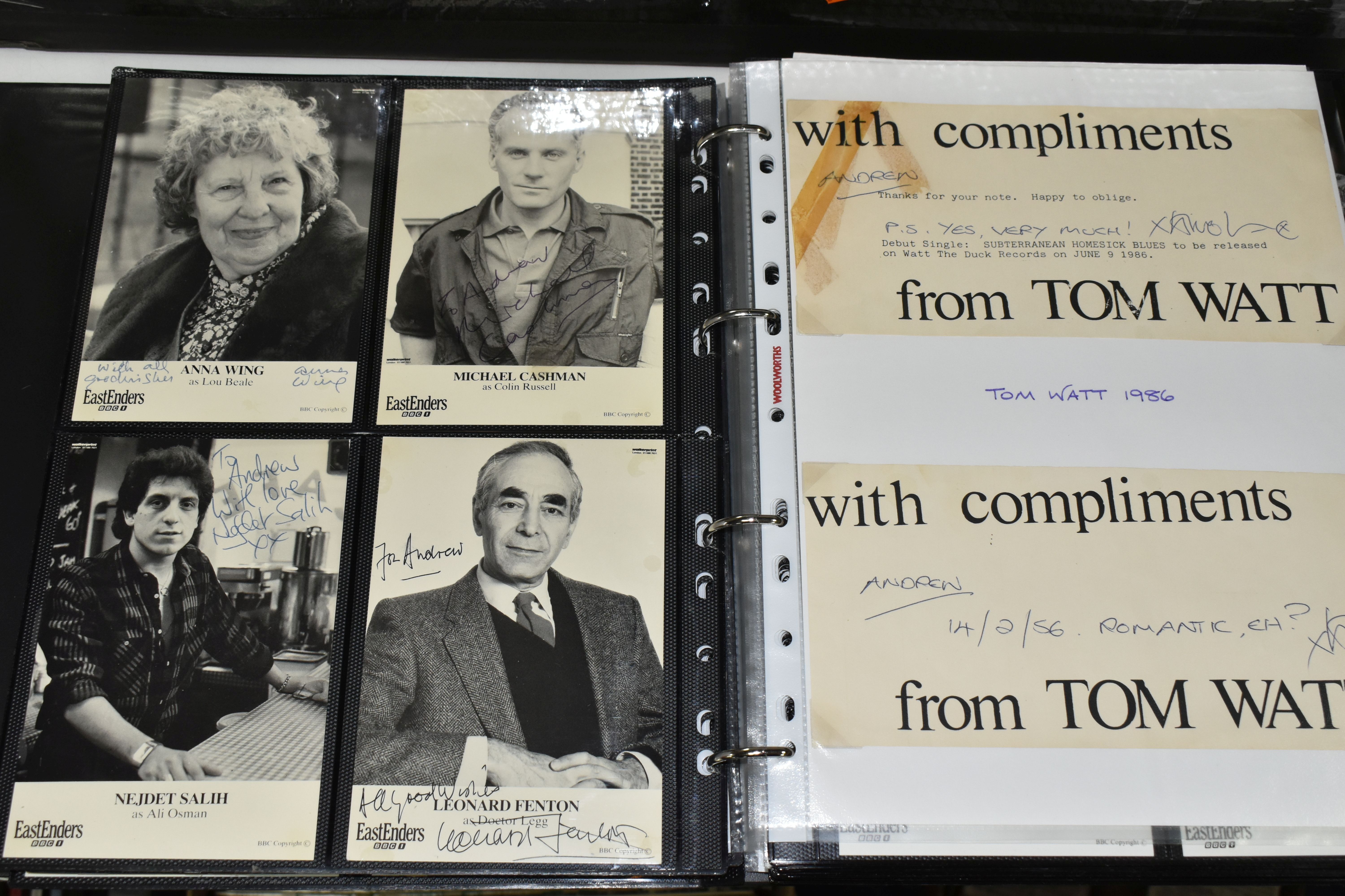 PHOTOGRAPH / AUTOGRAPH ALBUM, One Album containing 213 photographs, photocards, letters and - Image 5 of 15