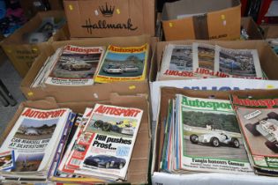 EIGHT BOXES OF AUTOSPORT MAGAZINES, editions range from 1971 to 2015 together with a box
