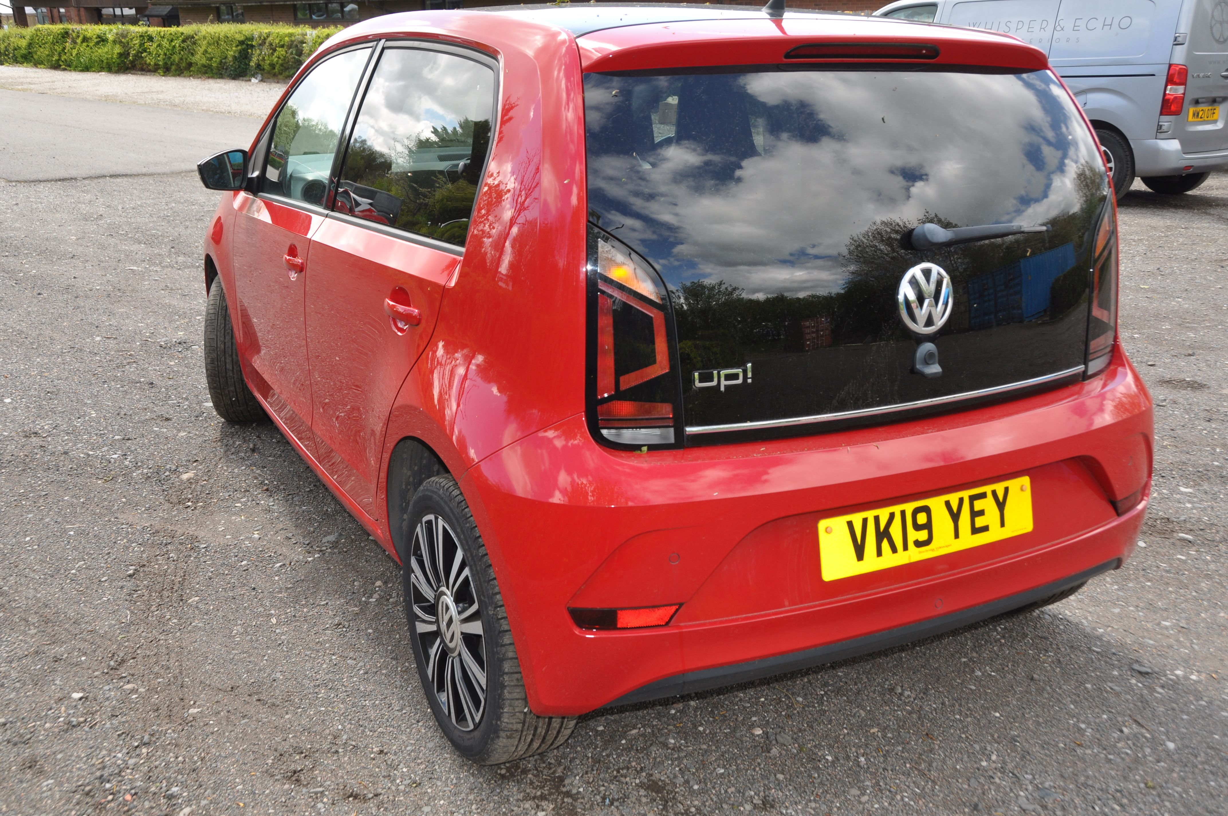 A 2019 VW UP 5 DOOR HATCHBACK CAR IN RED. 999cc petrol engine, 5 speed manual gearbox, V5c - Image 3 of 9