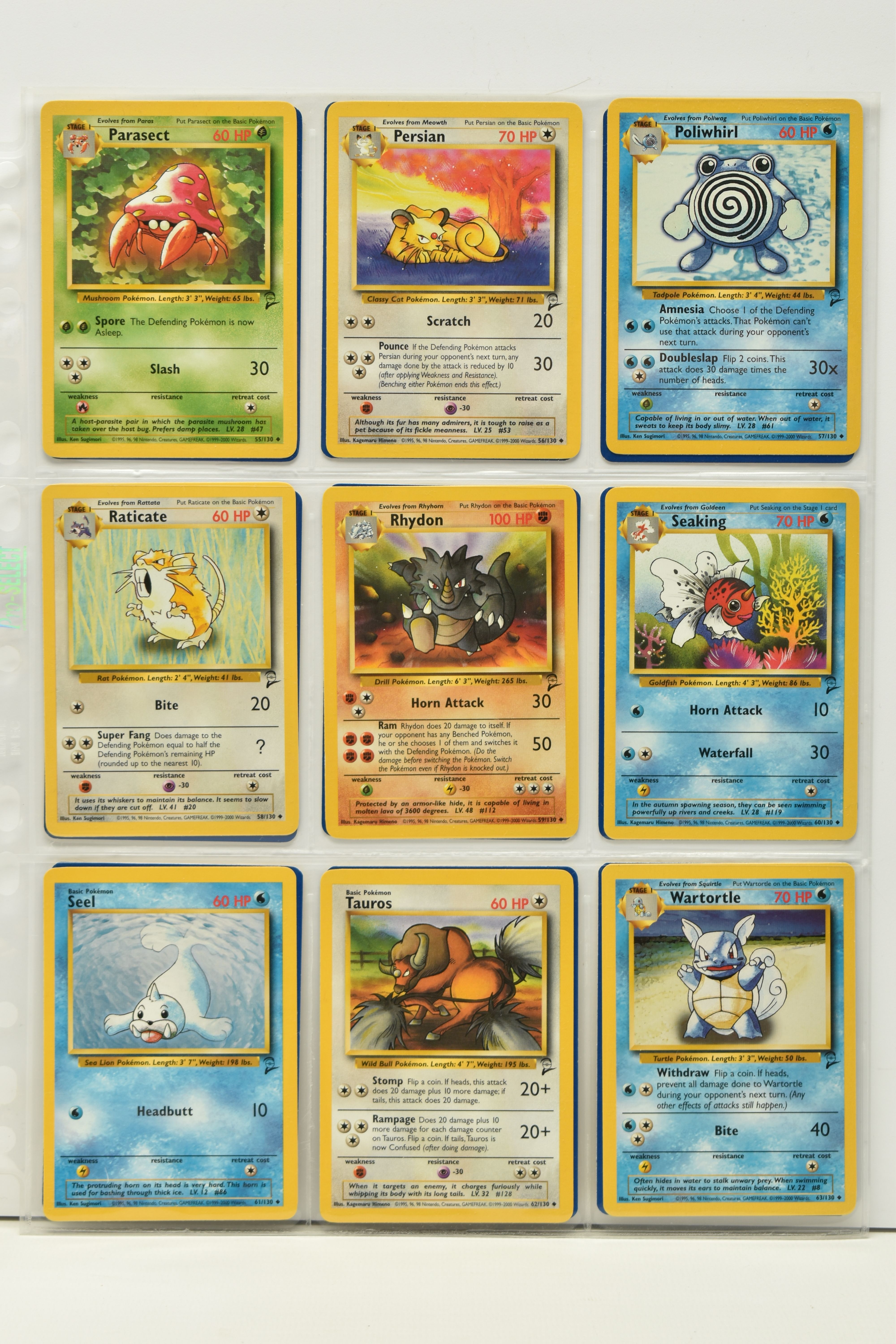 POKEMON COMPLETE BASE SET 2, all 130 cards are present, condition ranges from lightly played to - Image 7 of 15