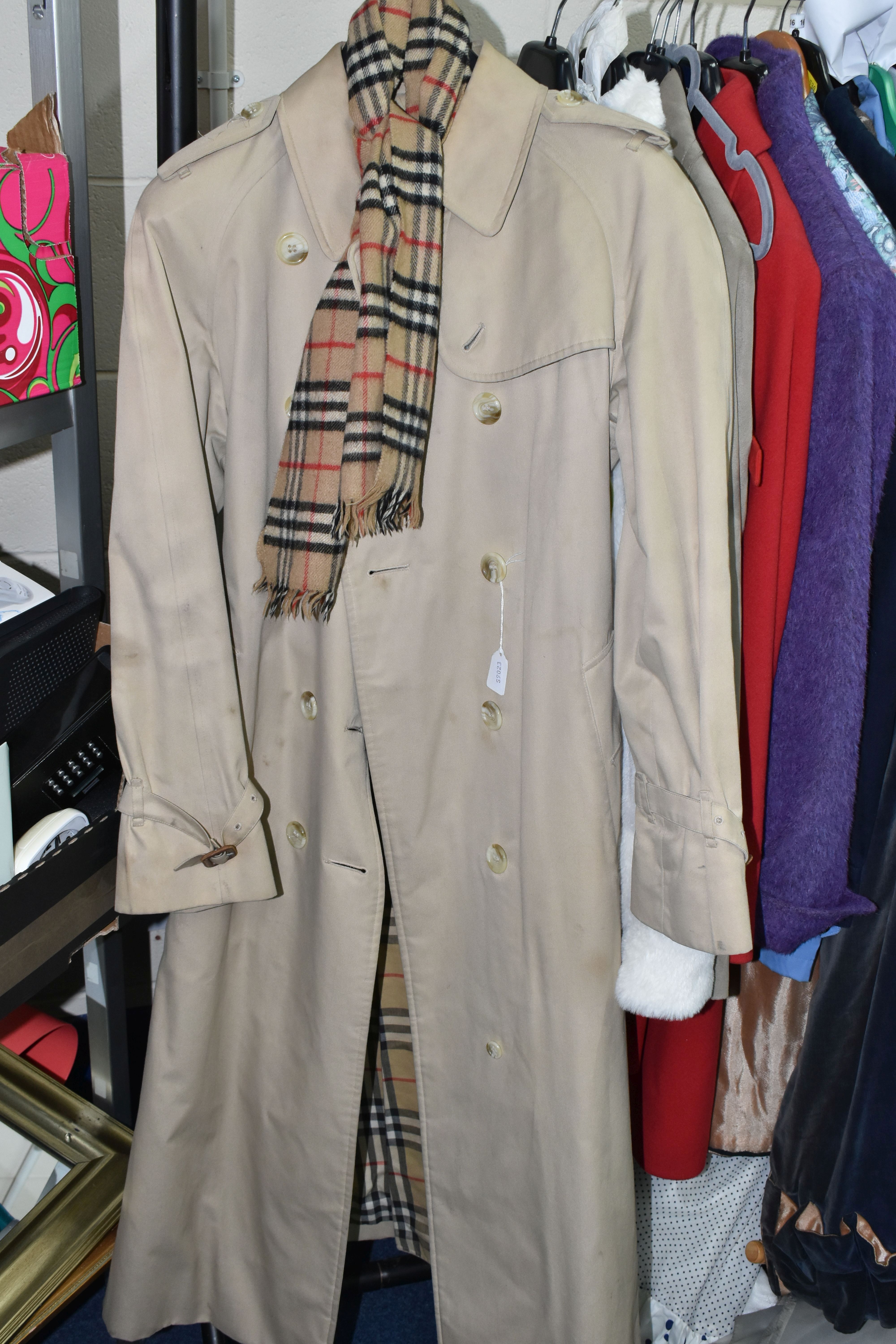 ELEVEN ITEMS OF LADIES' 'MADELEINE' CLOTHING AND A BELTED BURBERRY TRENCH COAT, to include twelve