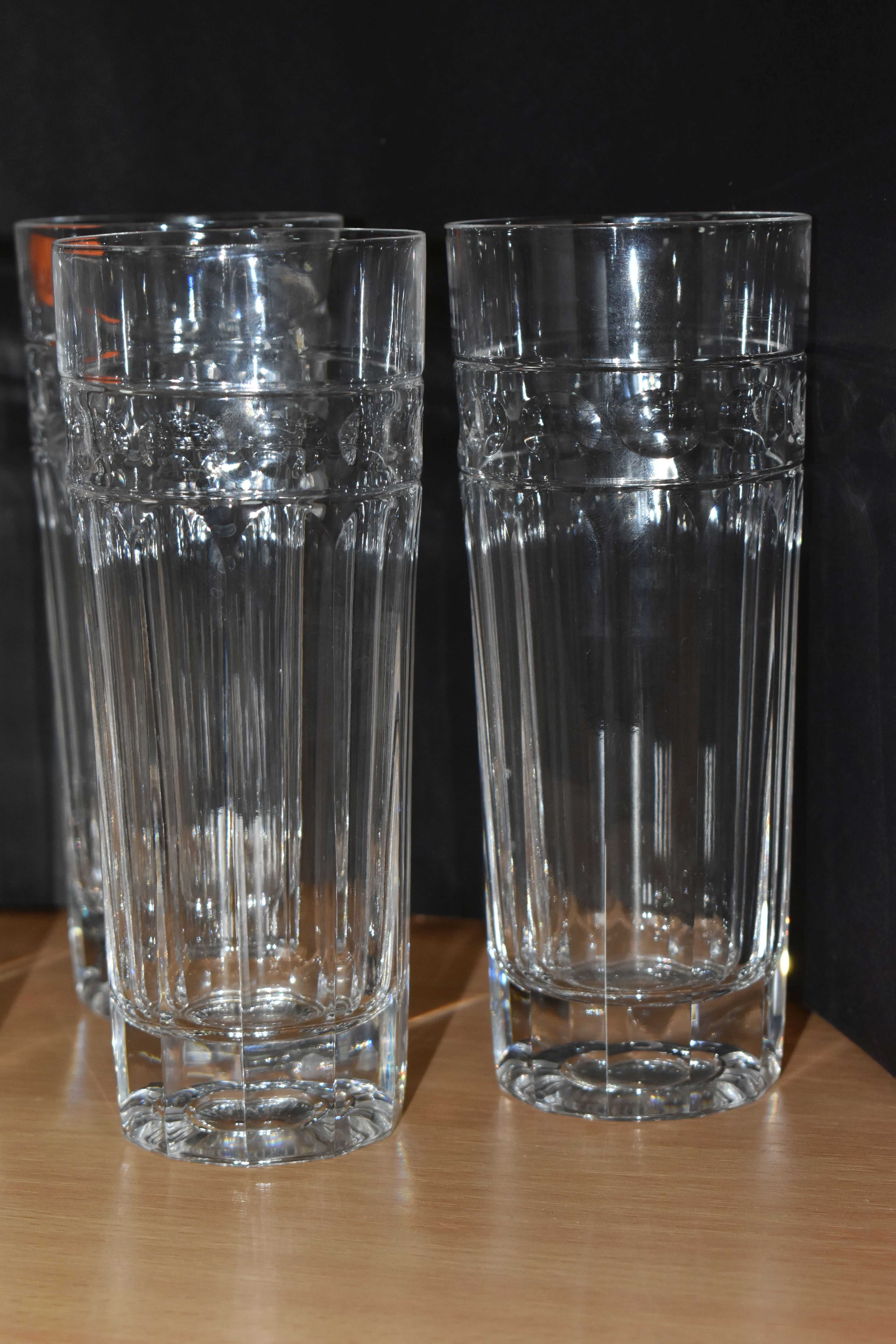 A SET OF SIX CUMBRIA CRYSTAL 'HELVELLYN' PATTERN LARGE HIGHBALL TUMBLERS, comprising a set of six - Image 5 of 7