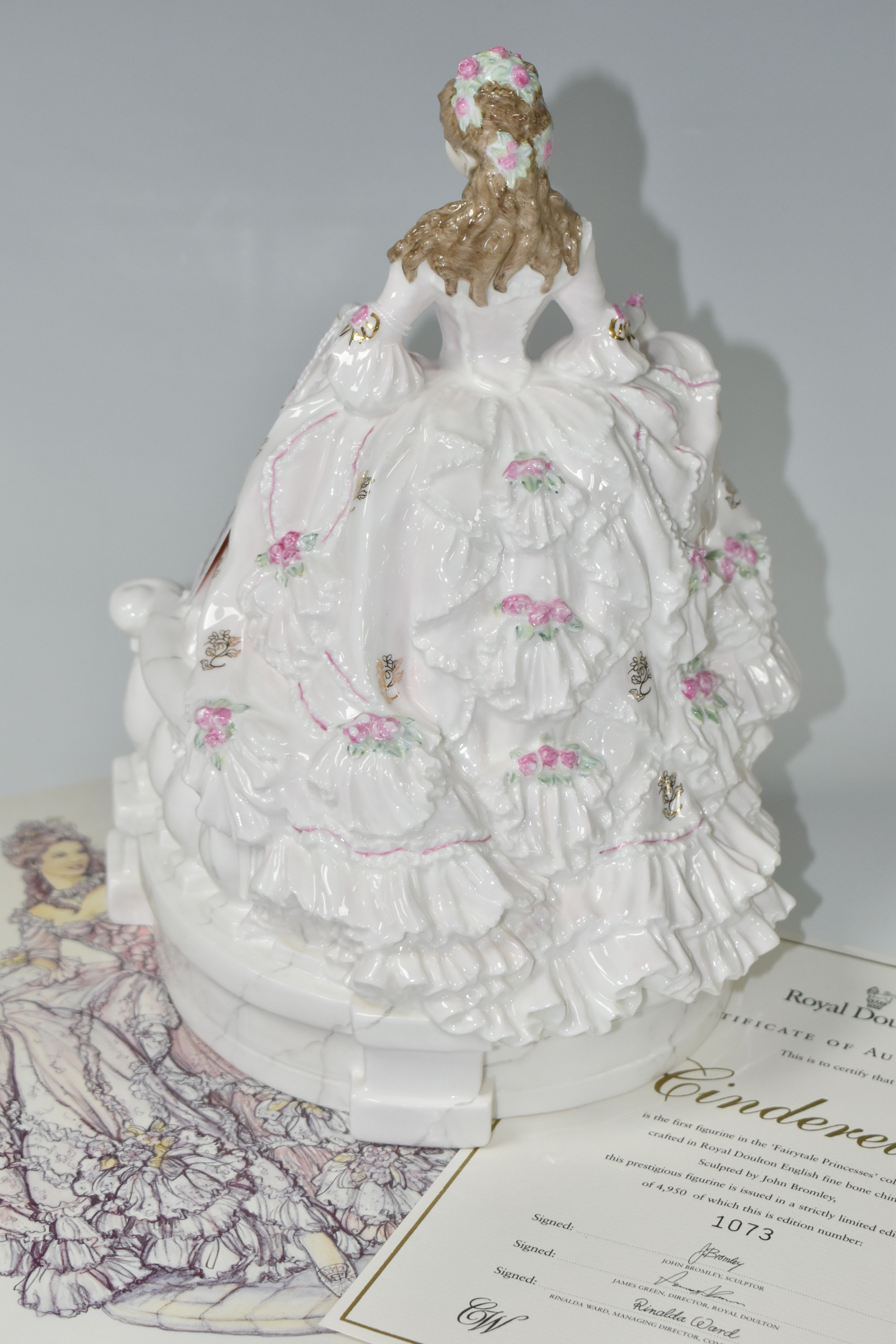 A ROYAL DOULTON LIMITED EDITION 'CINDERELLA' FIGURINE, HN3991, from the 'Fairytale Princesses' - Image 3 of 4