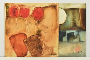 EMILIJIA PASAGIC (SERBIA/CANADA) TWO SIGNED LIMITED EDITION PRINTS, 'Trio Rouge' depicting three red