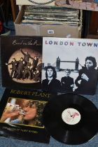 A BOX OF APPROXIMATELY SEVENTY-FIVE LP RECORDS, artists include Don McLean, Wings, Moody Blues, Pink