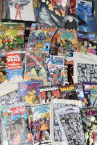 A BOX OF COMICS, mainly Marvel and DC, including Star Wars, Superman, Batman, Daredevil, Green