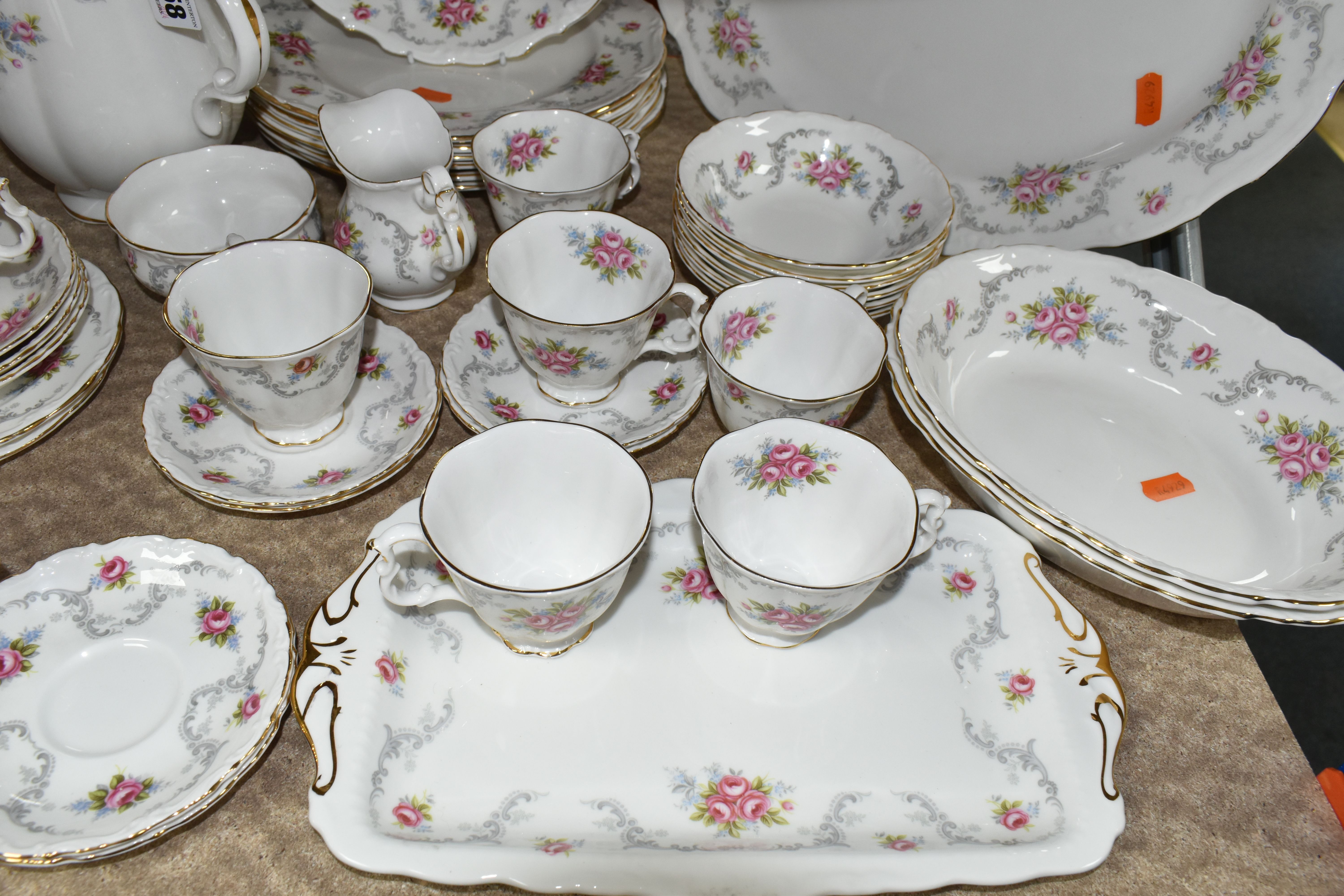 ROYAL ALBERT 'TRANQUILITY' DINNER SET, including six coffee cups and saucers, six tea cups and - Image 7 of 7
