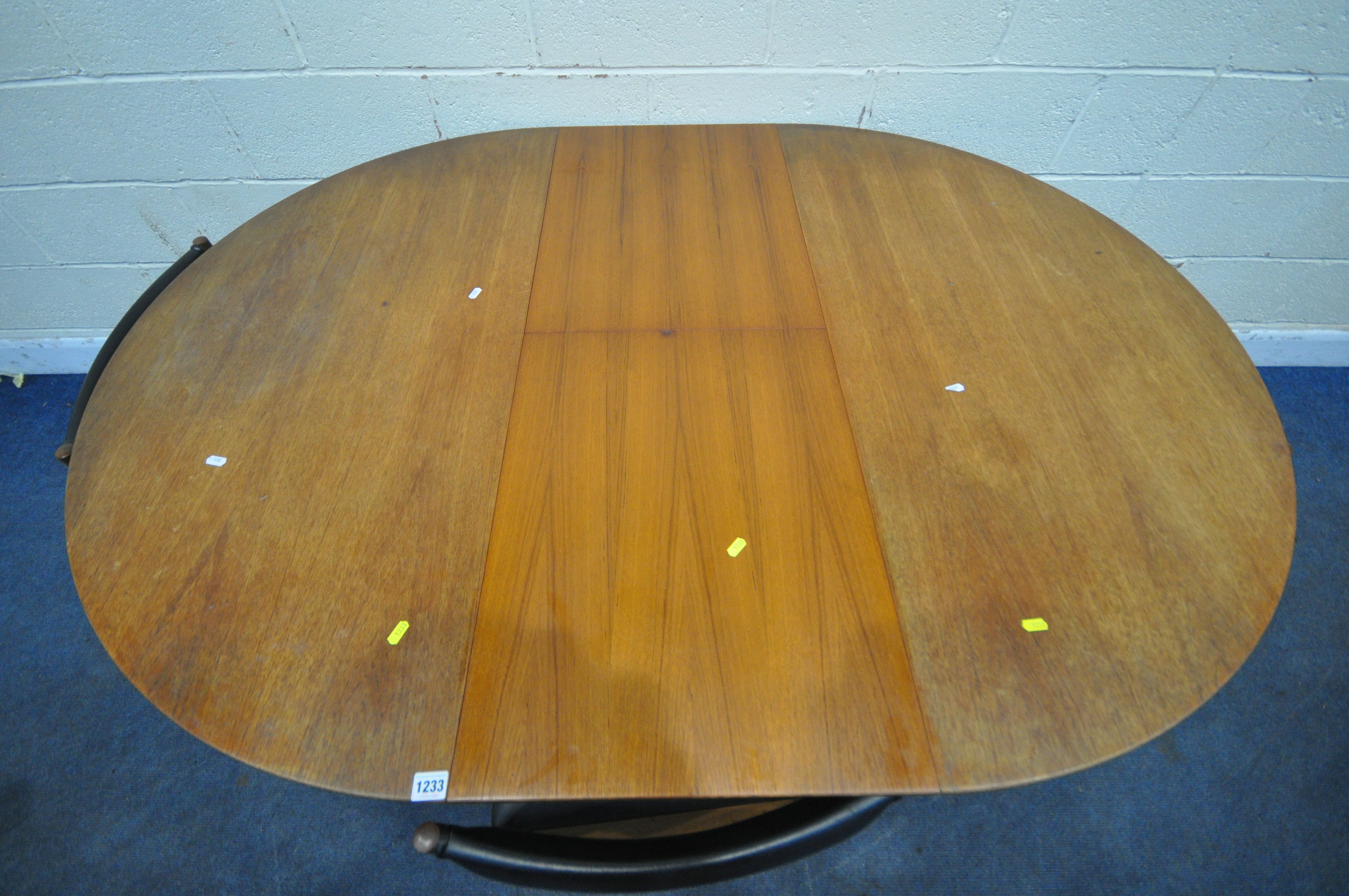 A.H. MCINTOSH AND CO LTD, KIRKCALDY, SCOTLAND, A MID CENTURY TEAK EXTENDING DINING TABLE, with a - Image 4 of 7
