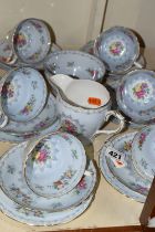A SHELLEY 'CROCHET' PATTERN TWENTY PIECE TEA SET, comprising six tea cups, six saucers, six tea