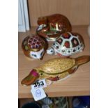 FOUR ROYAL CROWN DERBY PAPERWEIGHTS, comprising a Duck-billed Platypus from The Australian
