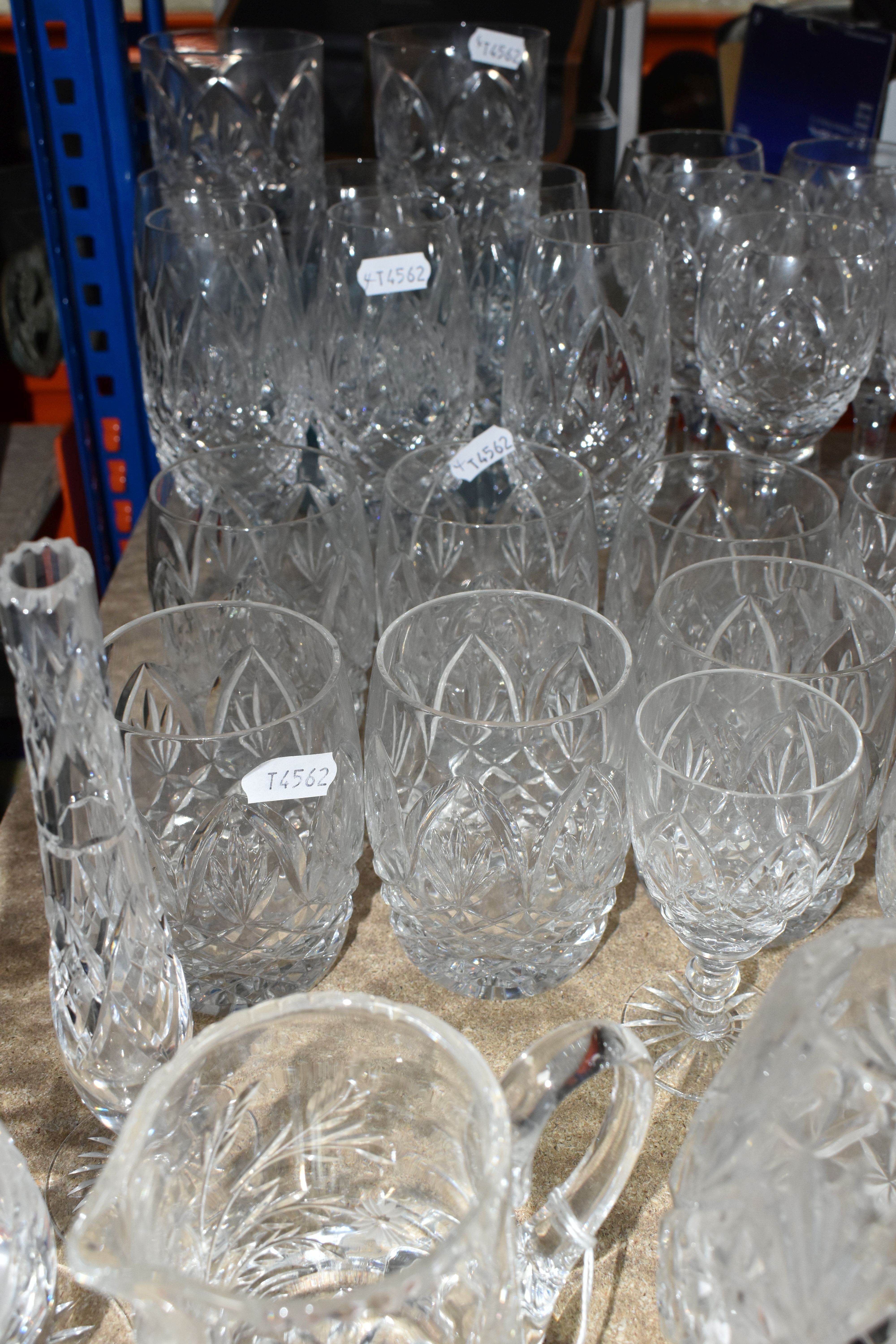 A GROUP OF GLASSWARE, to include a small suite of Tutbury Crystal: six sets of six glasses including - Image 4 of 6
