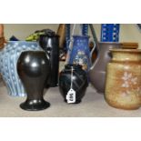 SEVEN ART / STUIDO POTTERY VASES, ETC, including a Pilkington's Royal Lancastrian baluster