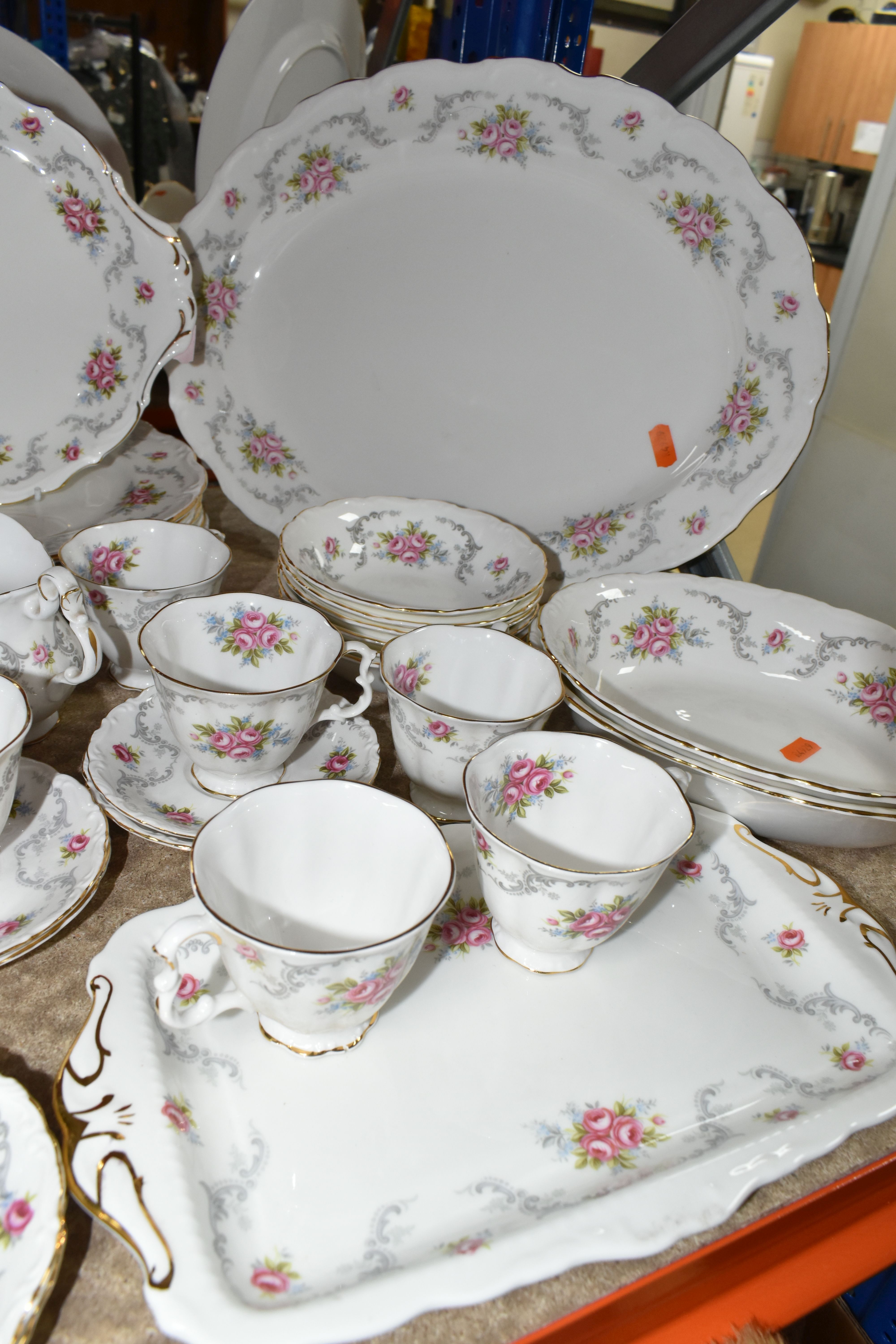 ROYAL ALBERT 'TRANQUILITY' DINNER SET, including six coffee cups and saucers, six tea cups and - Image 2 of 7