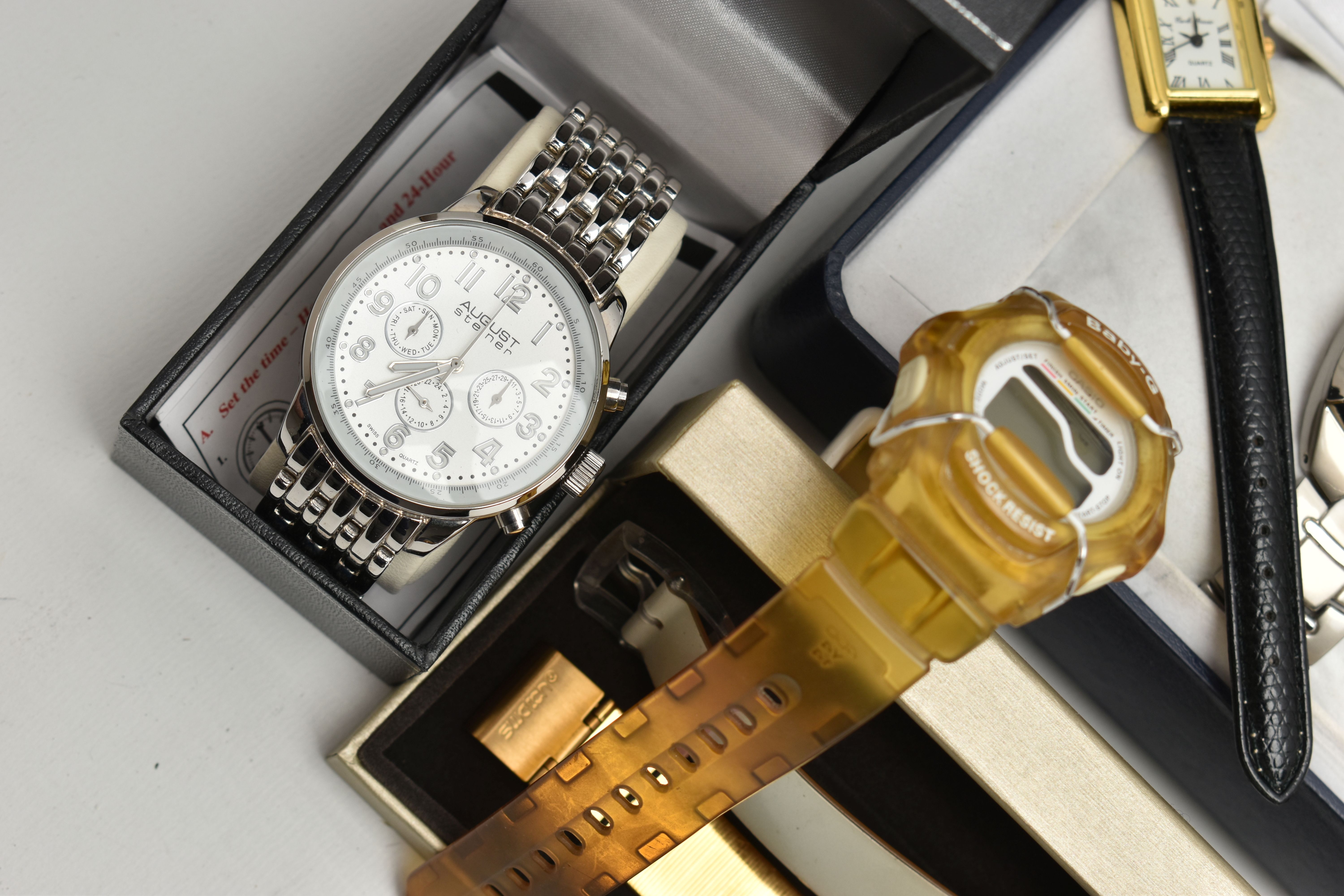 AN ASSORTMENT OF WRISTWATCHES, to include a gold plated 'Swatch Irony' wristwatch SR726SW, a ' - Image 4 of 7