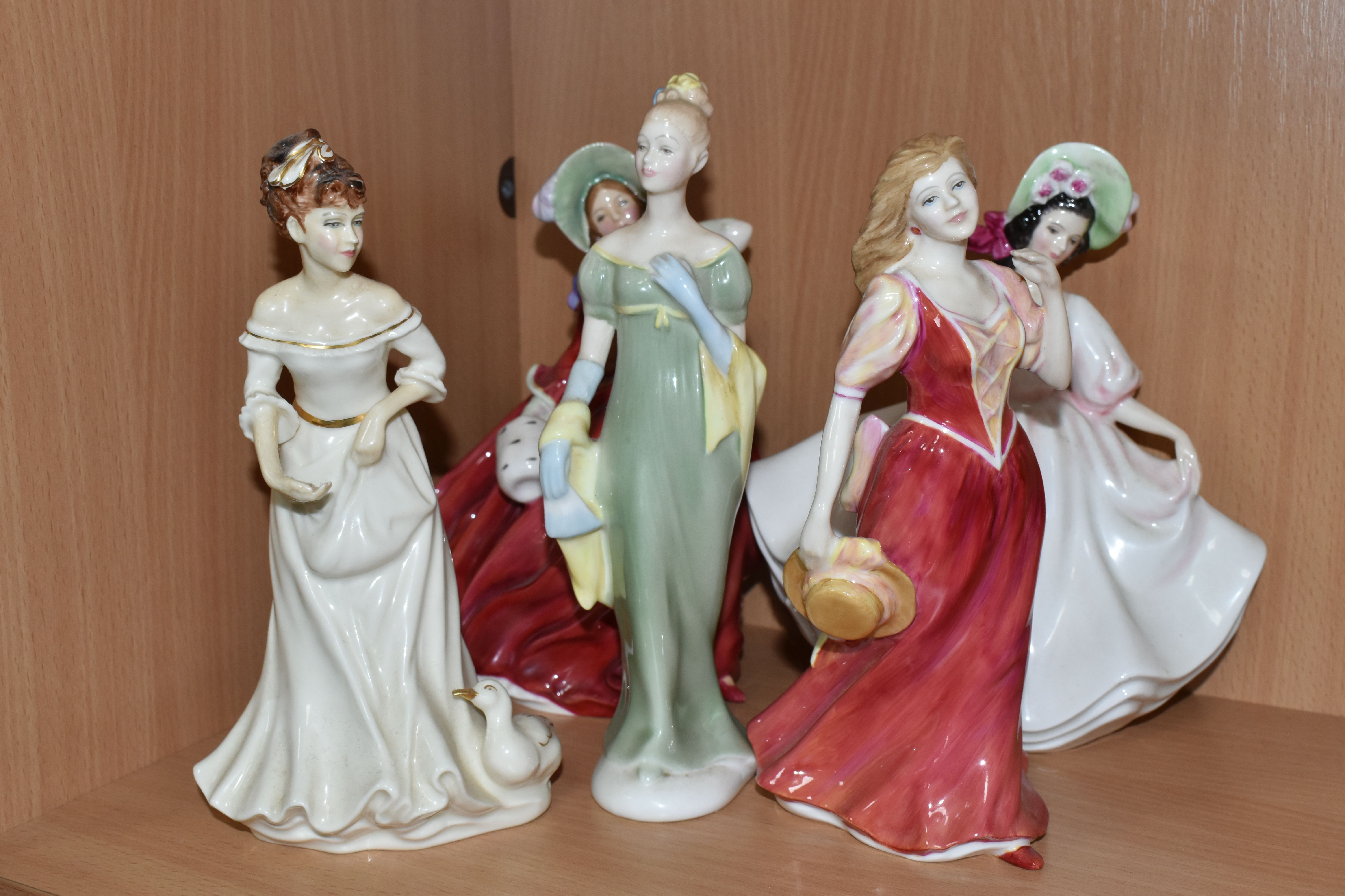 EIGHT ROYAL DOULTON FIGURINES, comprising Fleur HN2368 (hand broken and reglued, back of hand and - Image 5 of 6