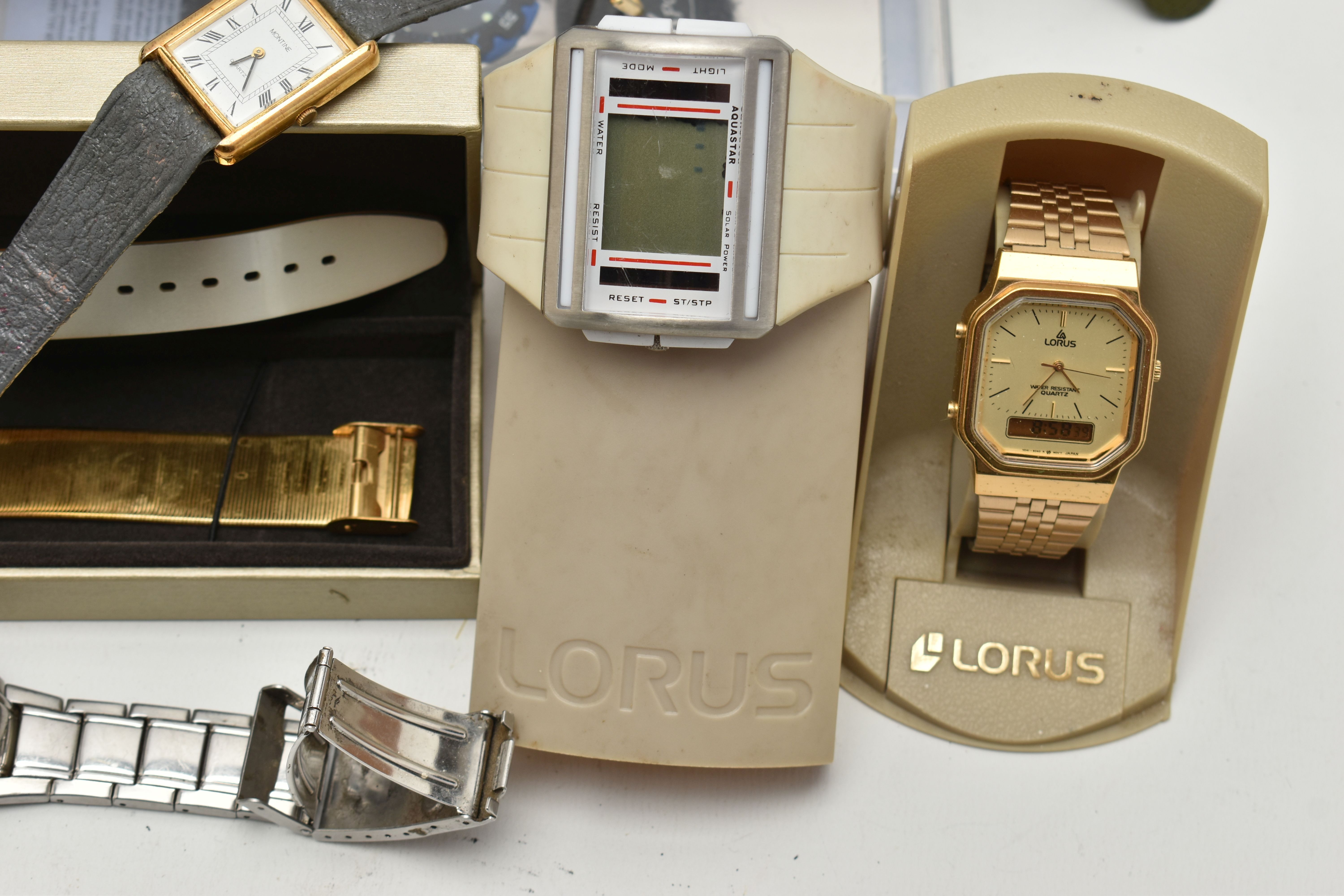 AN ASSORTMENT OF WRISTWATCHES, to include a gold plated 'Swatch Irony' wristwatch SR726SW, a ' - Image 2 of 7
