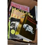 ONE BOX OF ADULT MAGAZINES & BOOKS containing twenty-six Hustler Hardcore publications, one Men Only