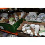 SIX BOXES OF MIXED CERAMICS AND GLASSWARE from named manufacturers including Royal Doulton, Royal