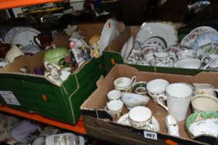 SIX BOXES OF MIXED CERAMICS AND GLASSWARE from named manufacturers including Royal Doulton, Royal