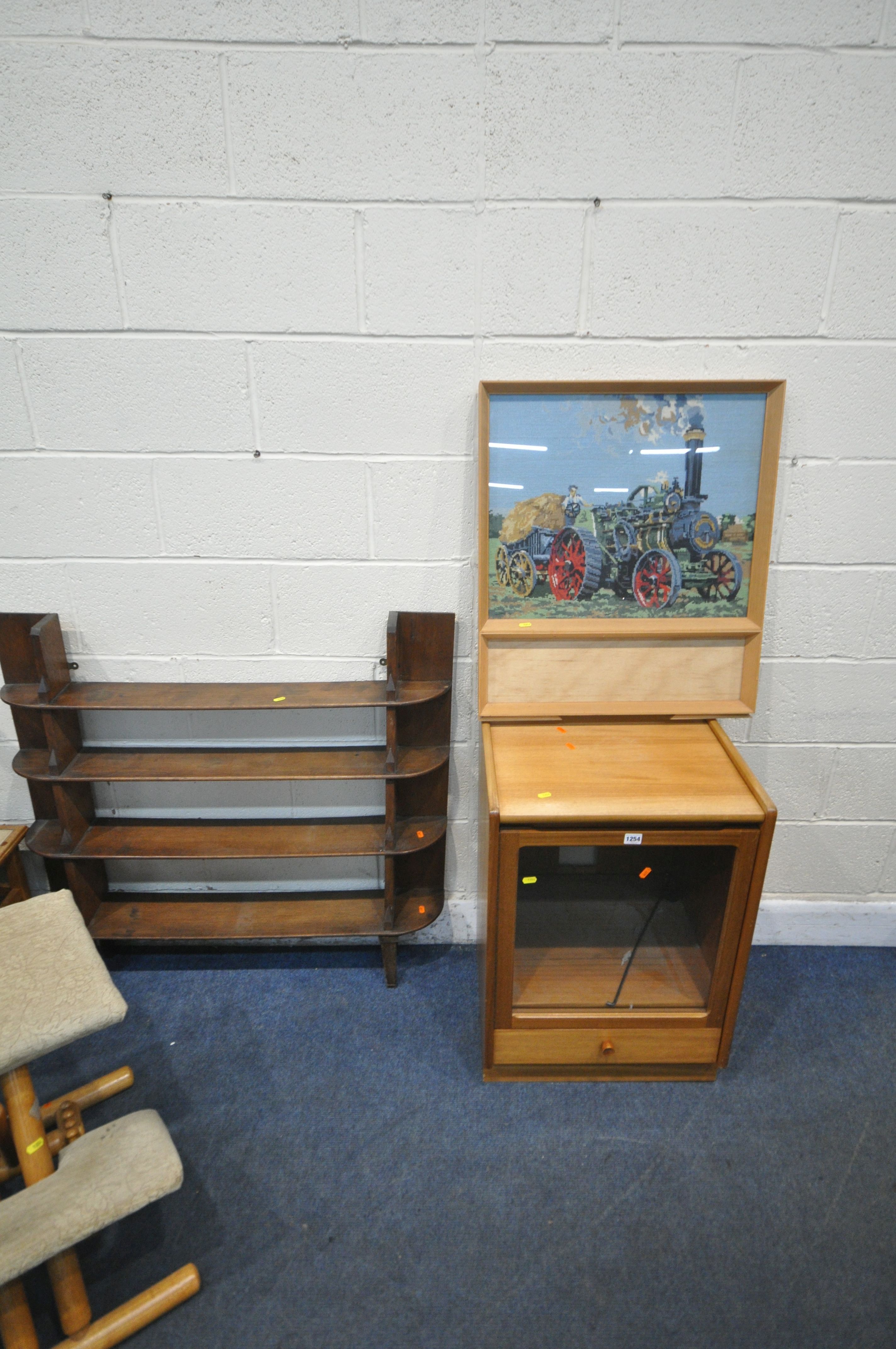 A VARIETY OF OCCASIONAL FURNITURE, to include a media cabinet, with a hinged lid, a smoked glass - Image 2 of 5