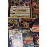 ONE BOX containing over Thirty Vintage Detective / Crime Magazines from the 1930s - 1950s to include