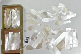 A COLLECTION OF 19TH CENTURY CHINESE MOTHER OF PEARL GAMING COUNTERS, comprising thirty six of
