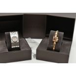 TWO LADIES 'GUCCI' WRISTWATCHES, the first a quartz movement, 'Twirl' watch, round rotating dial