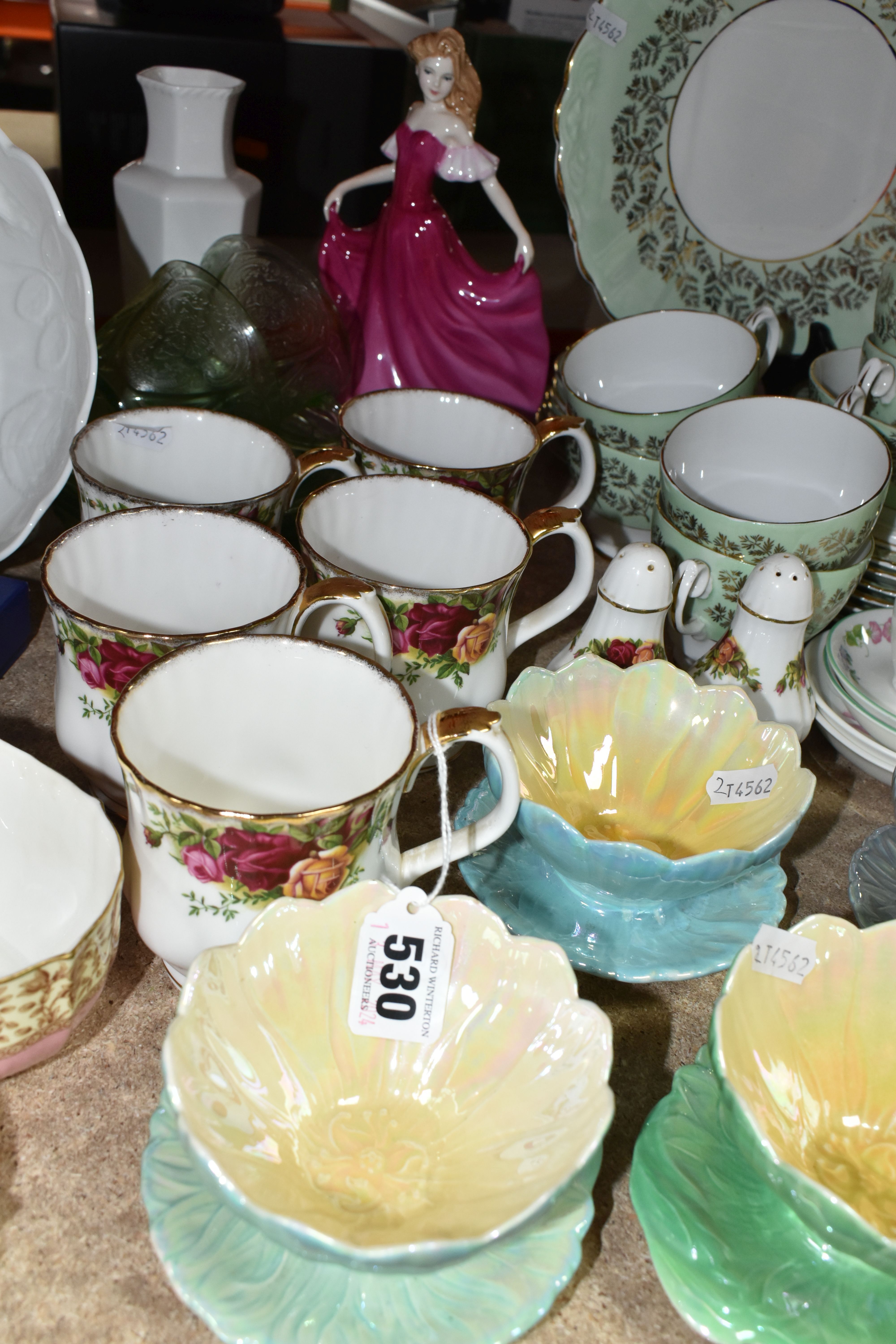 A GROUP OF CERAMICS AND GLASS WARE, to include five Royal Albert Old Country Roses mugs and two - Image 2 of 10
