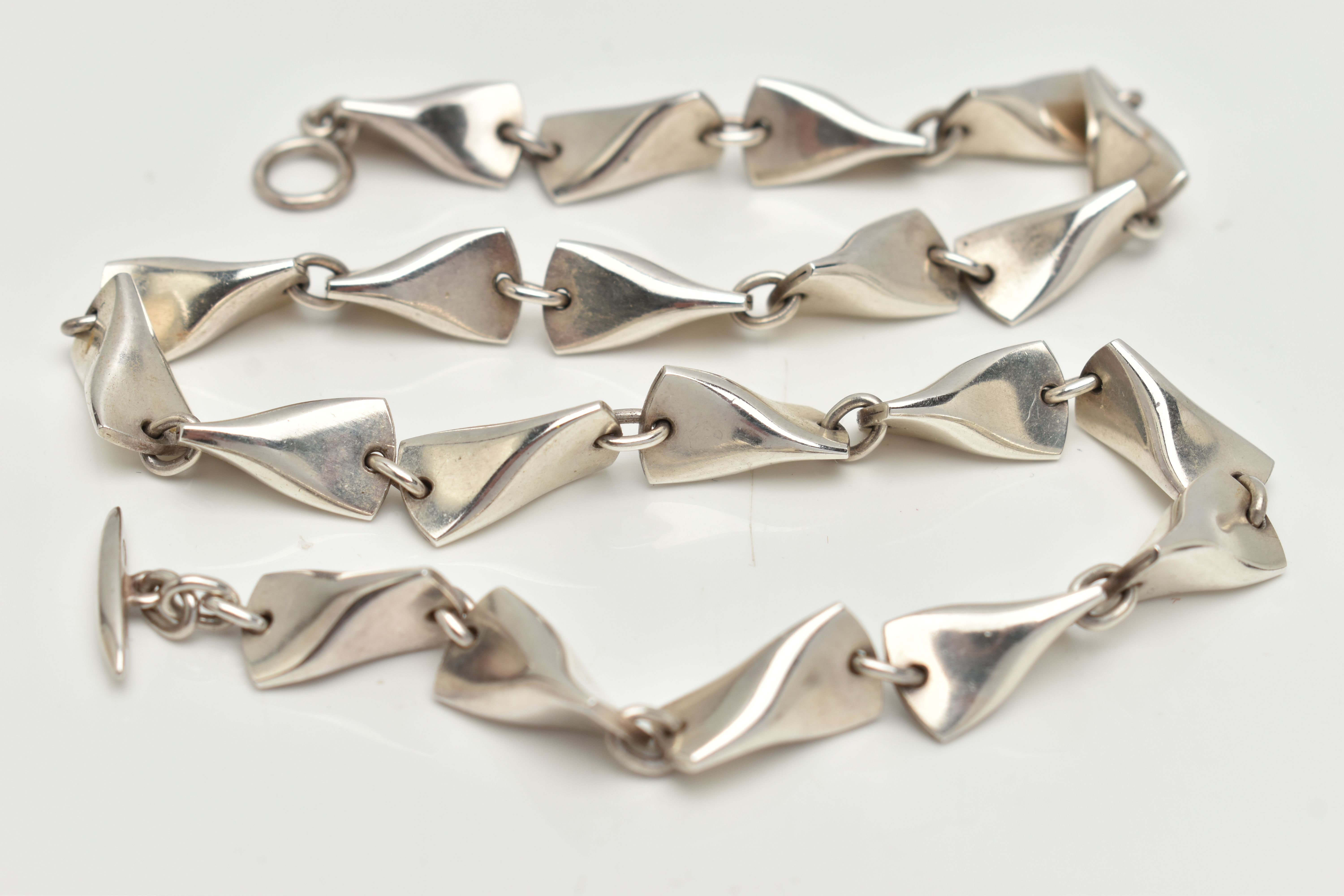 A 'GEORG JENSEN' BUTTERFLY NECKLACE, a silver necklace, design number 104 A, designed by 'Edvard - Image 8 of 8