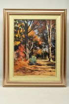 TED HOEFSLOOT (1930-2013) 'AUTUMN ON A MIDLANDS FARM', a South African landscape in the