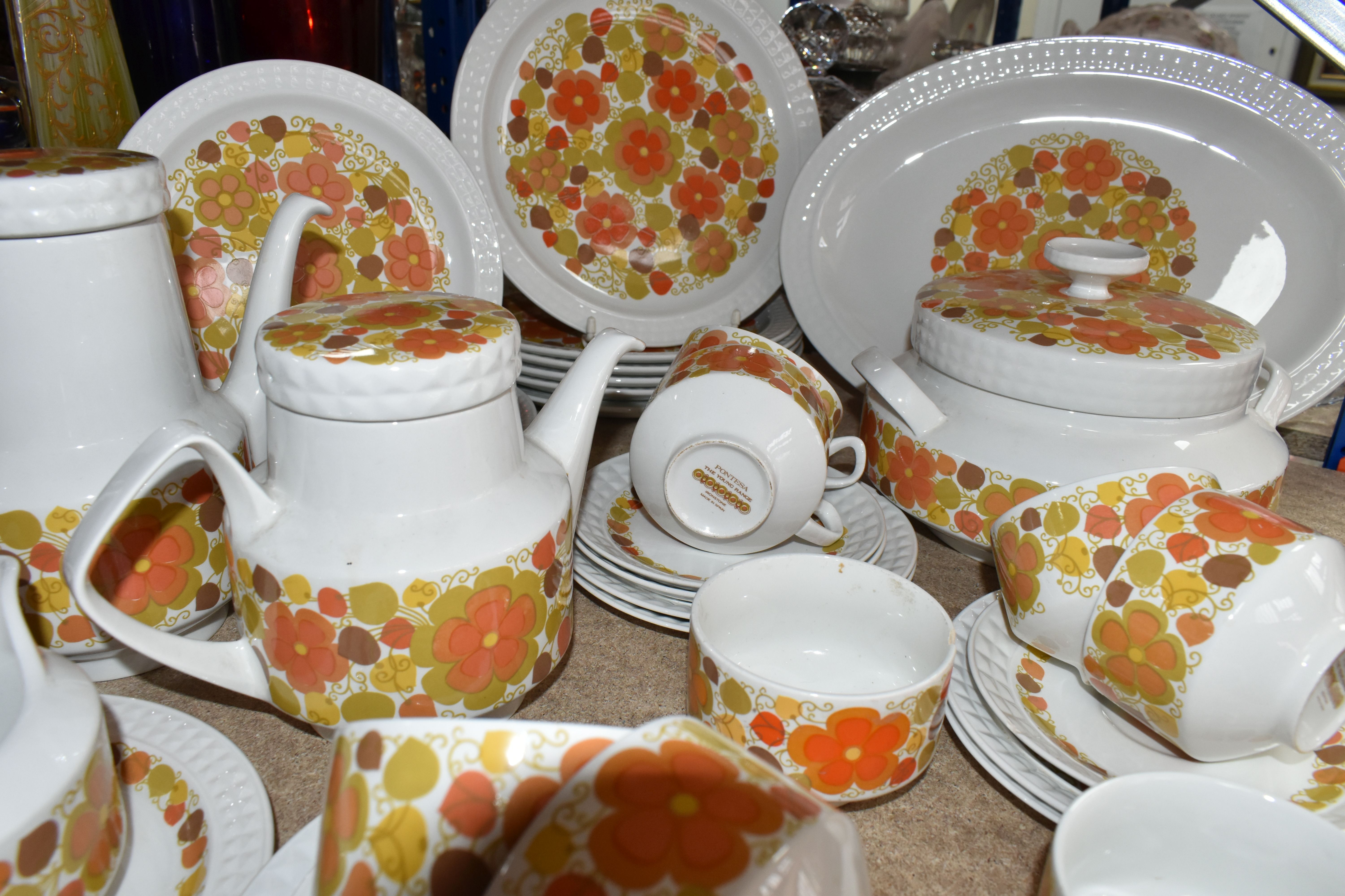 A SELECTION OF CERAMIC DINNERWARE AND SCHEURICH VASE including a 'Pontesa Ironstone Young Range' - Image 7 of 7