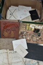 TWO BOXES OF EPHEMERA AND GILES BOOKS INCLUDING CORRESPONDENCE FROM CLARENCE HOUSE AND BUCKINGHAM