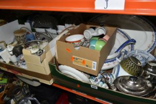 SIX BOXES OF CERAMICS AND GLASSWARE, to include Copeland-Spode 'Spode's Byron' pattern soup