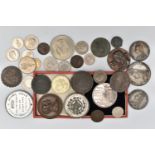 A QUEEN VICTORIA CROWN AND OTHER COINS/MEDALLIONS AND TOKENS, to include a Queen Victoria 1887