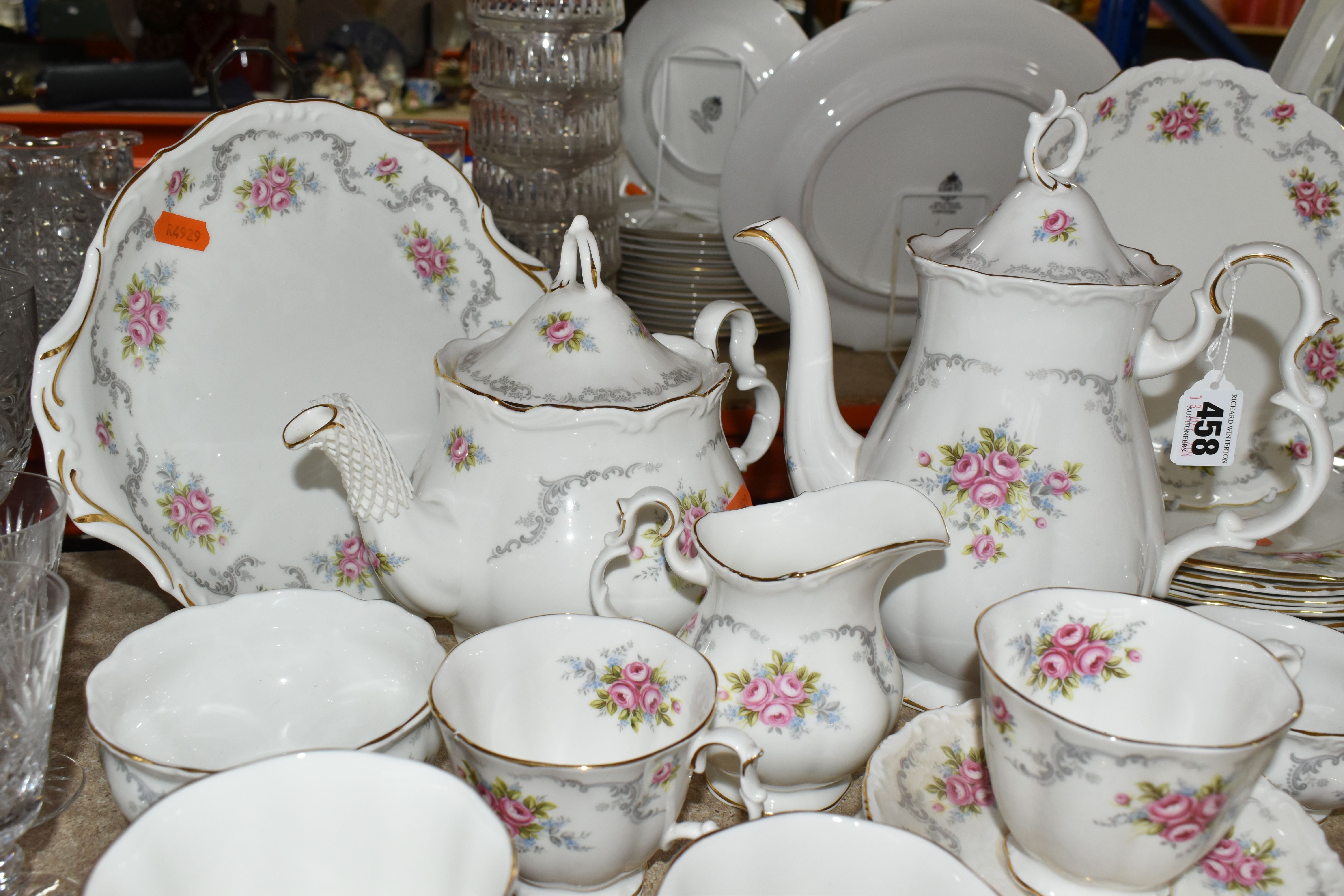 ROYAL ALBERT 'TRANQUILITY' DINNER SET, including six coffee cups and saucers, six tea cups and - Image 4 of 7