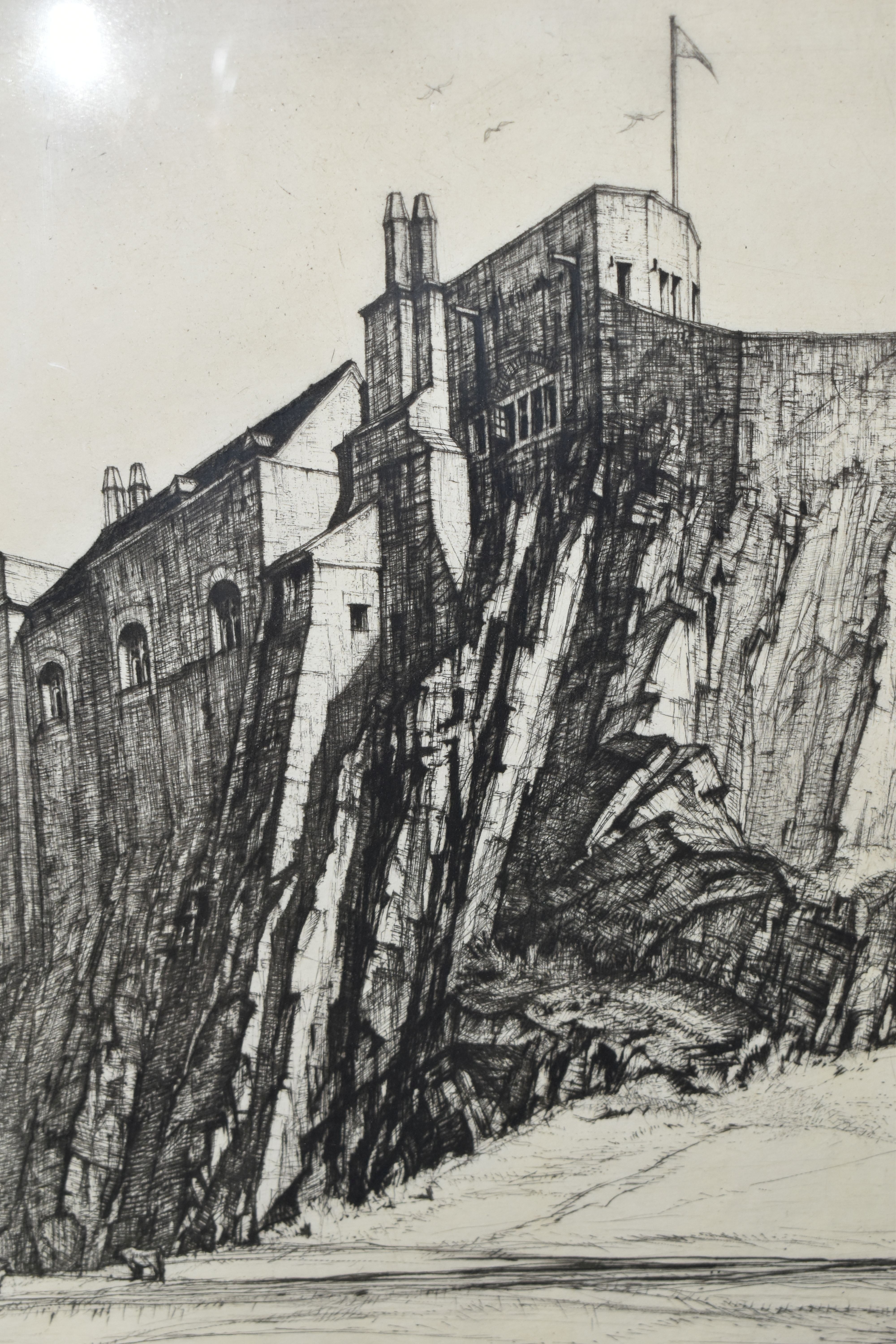 HENRY RUSHBURY (1889-1968) 'LINDISFARNE CASTLE', an etching - Image 3 of 6