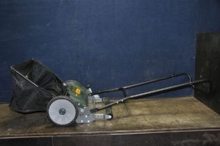 A WEBB WEH18 MANUAL LAWN MOWER with grass box