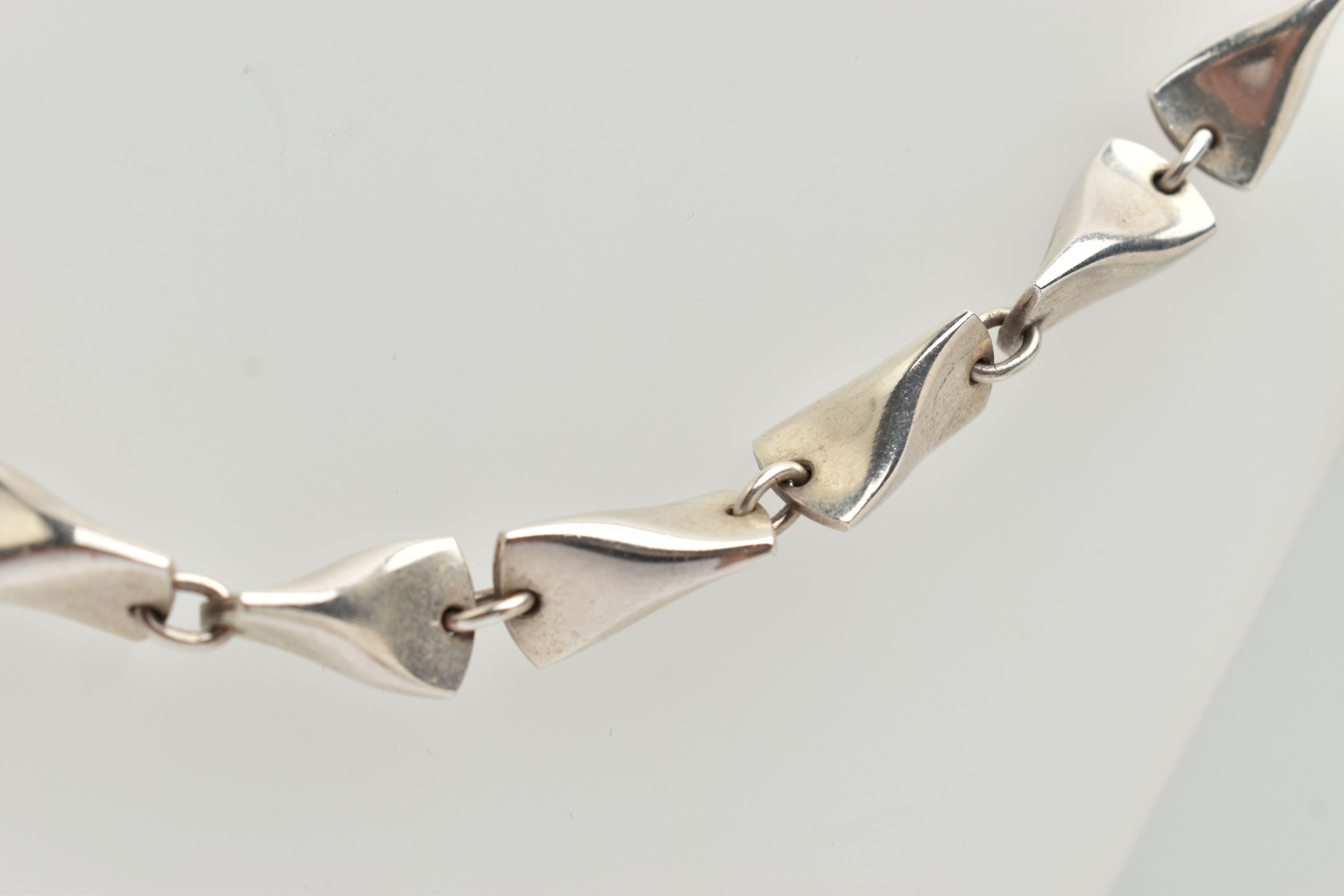 A 'GEORG JENSEN' BUTTERFLY NECKLACE, a silver necklace, design number 104 A, designed by 'Edvard - Image 4 of 8