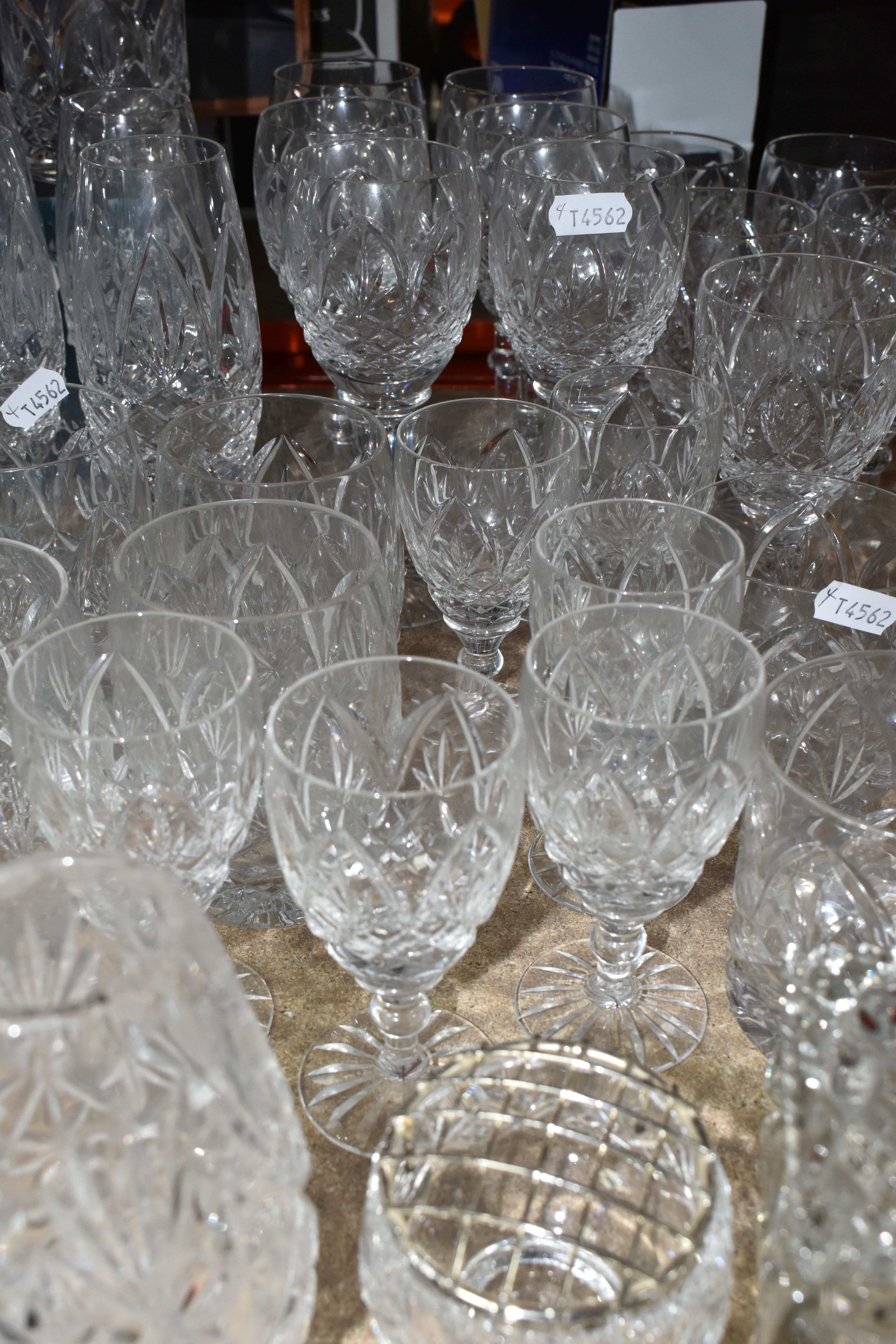A GROUP OF GLASSWARE, to include a small suite of Tutbury Crystal: six sets of six glasses including - Image 5 of 6