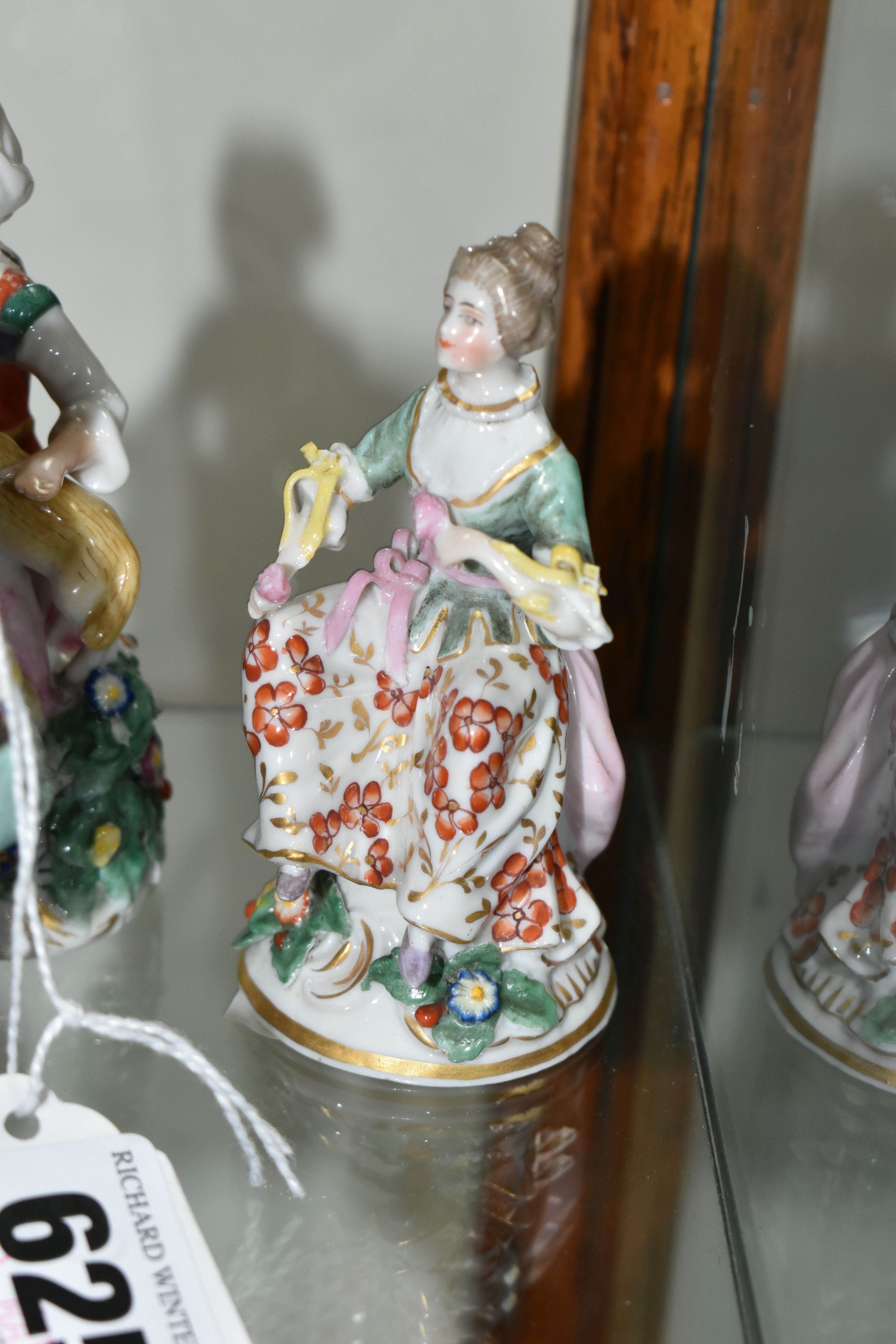 SIX 20TH CENTURY MINIATURE PORCELAIN SCENT BOTTLES, to include three examples with pseudo gold - Image 2 of 5